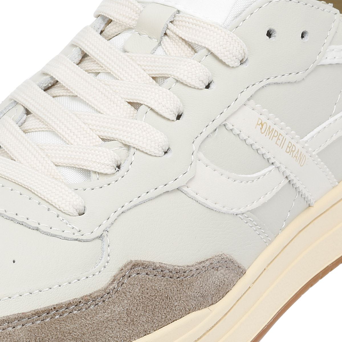 Pompeii Elan Baskets Blanches En Cuir Pour Hommes