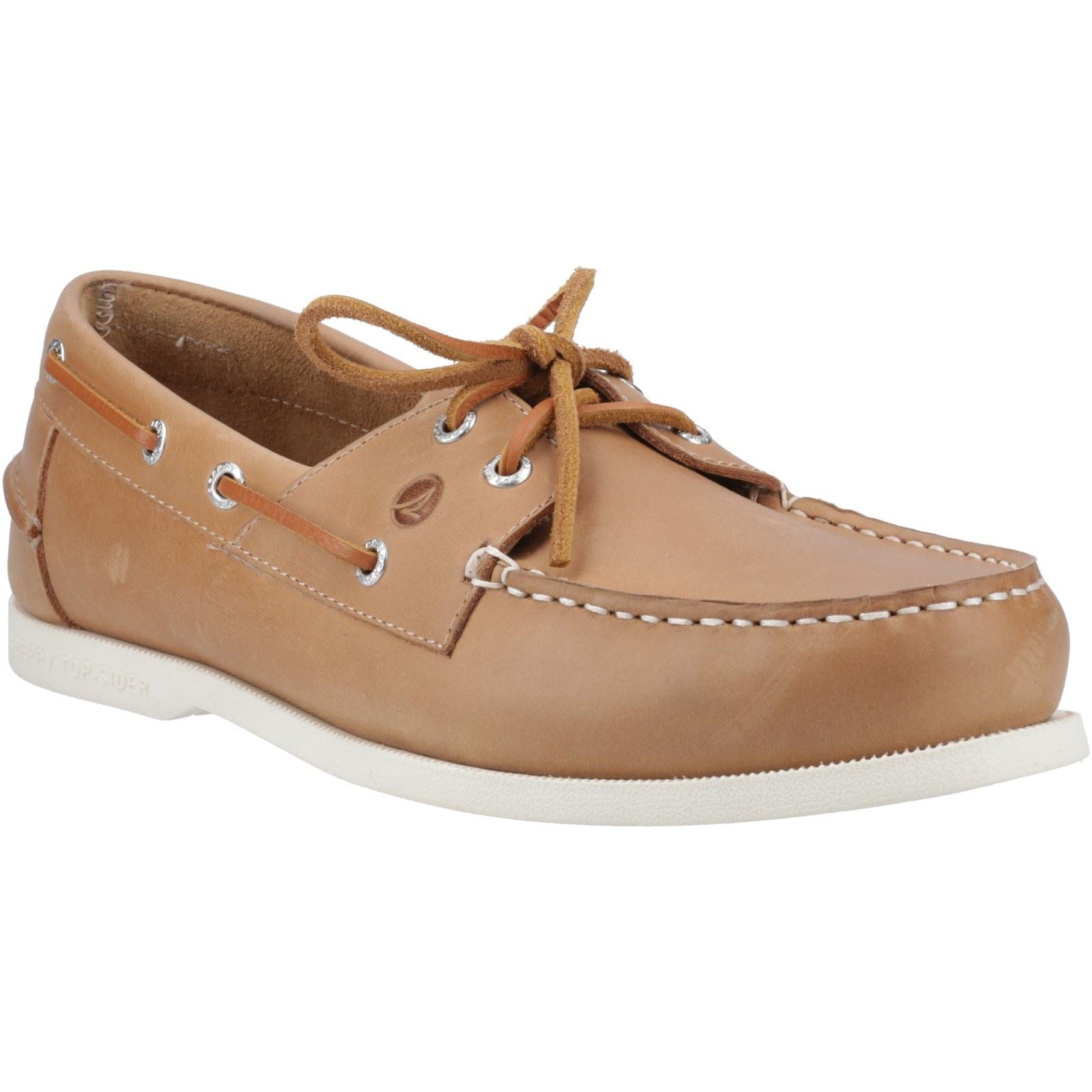 Sperry Tacoma Chaussures Bateau Pour Homme En Cuir Couleur Chameau