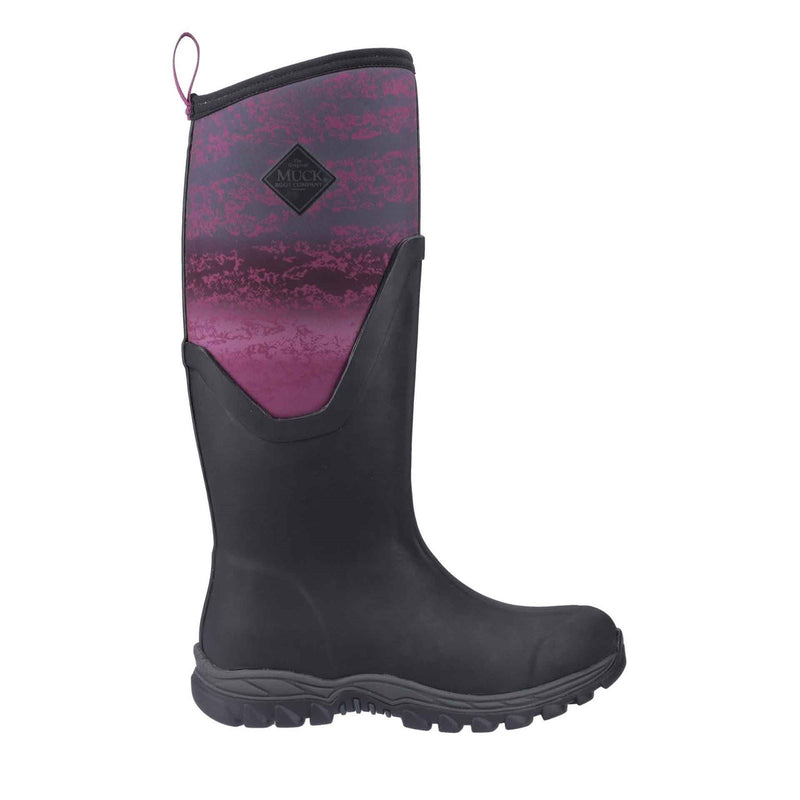 Muck Boots Arctic Sport II Tall Bottes D'hiver Hautes Pour Femmes En Caoutchouc Noir/magenta Dégradé
