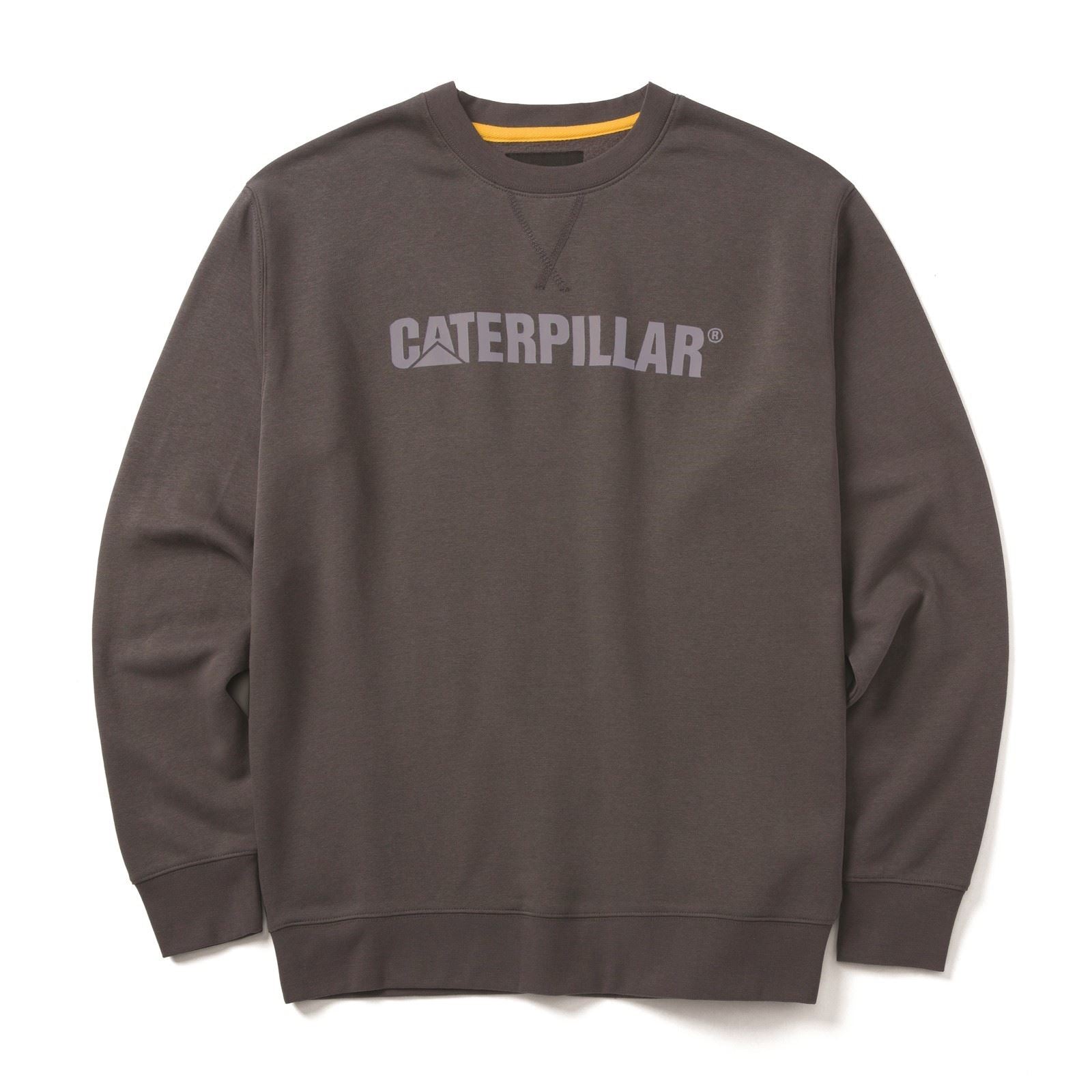 Caterpillar Midweight Crewneck Sweatshirt En Coton Pour Homme Gris