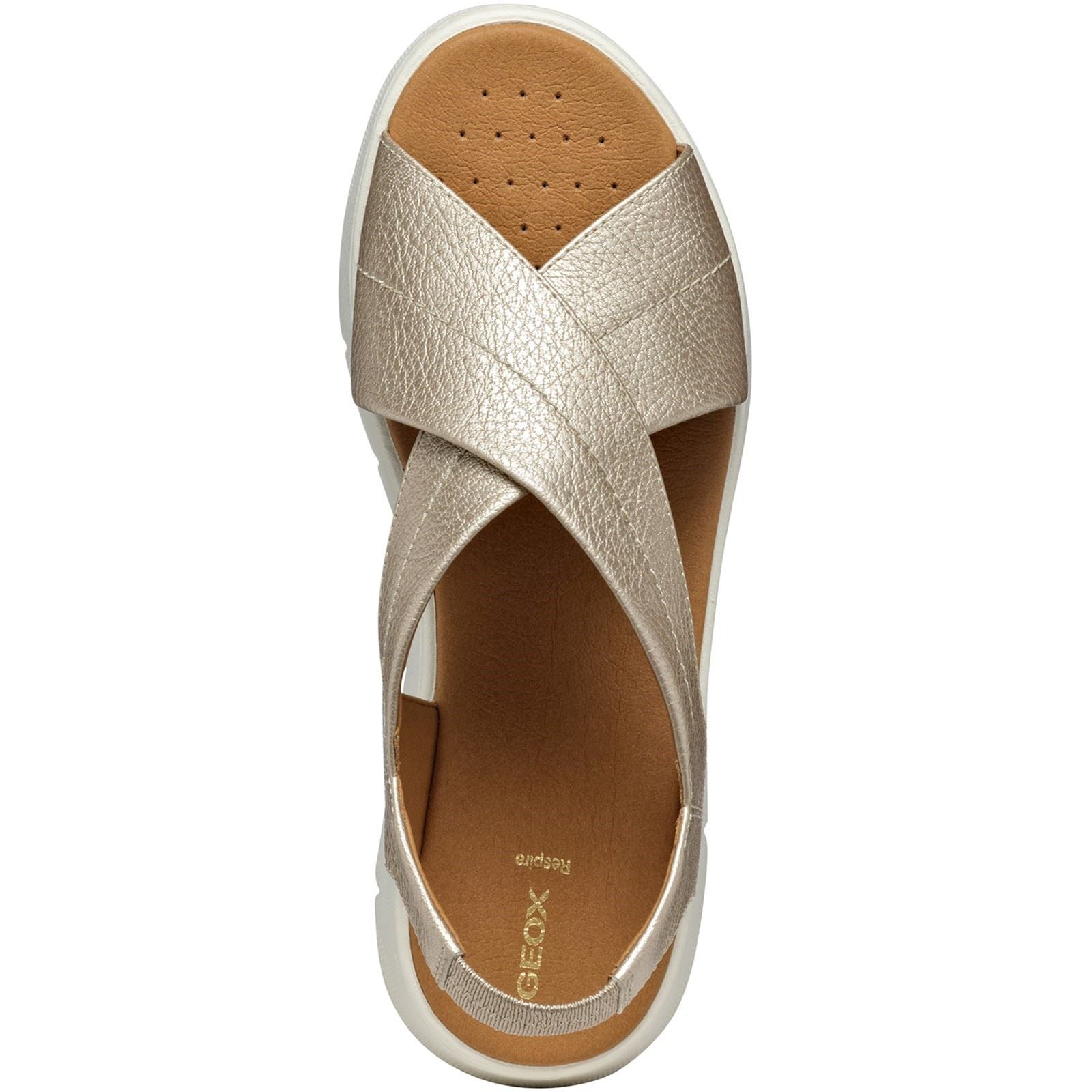Geox D DANDRA 40 Sandales Légères En Polyuréthane Synthétique Pour Femme De Couleur Or Clair