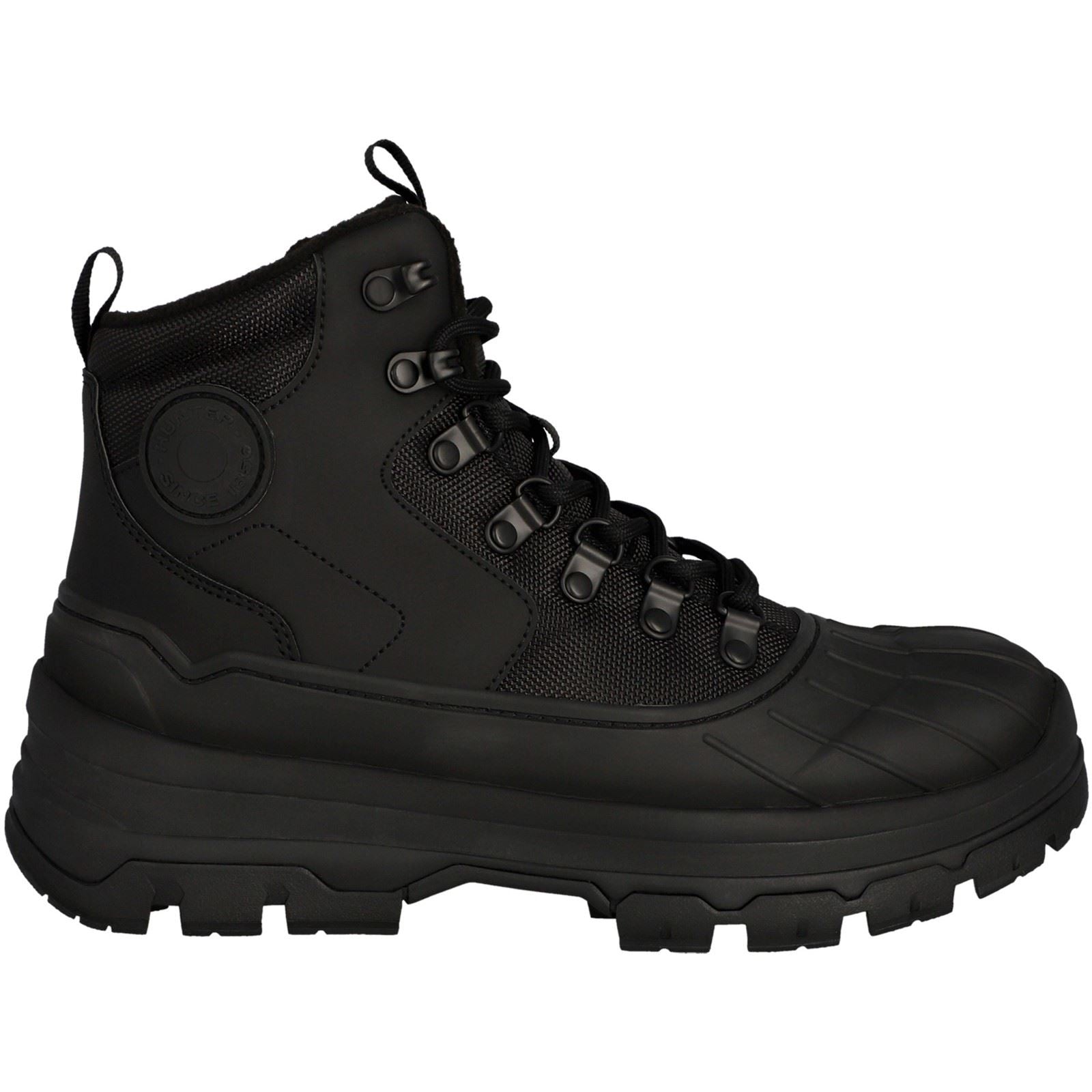 Hunter Explorer Duck Bottes Noires En Caoutchouc Pour Femmes