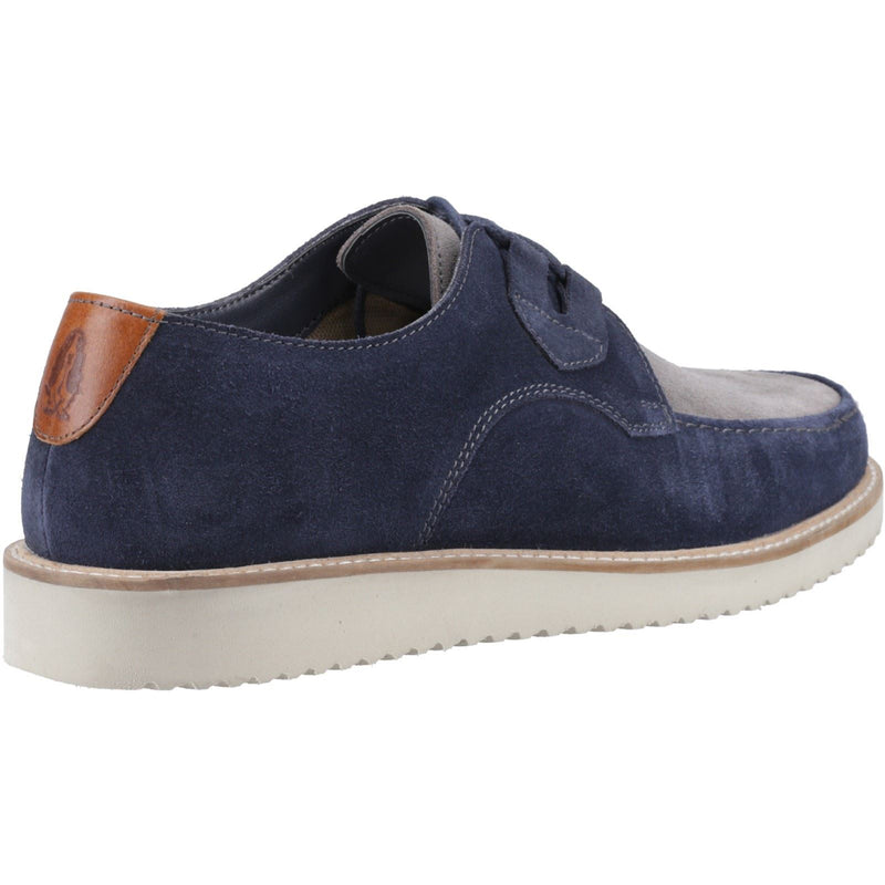 Hush Puppies Orion Chaussures À Lacets Pour Hommes En Suède Bleu Marine/Gris
