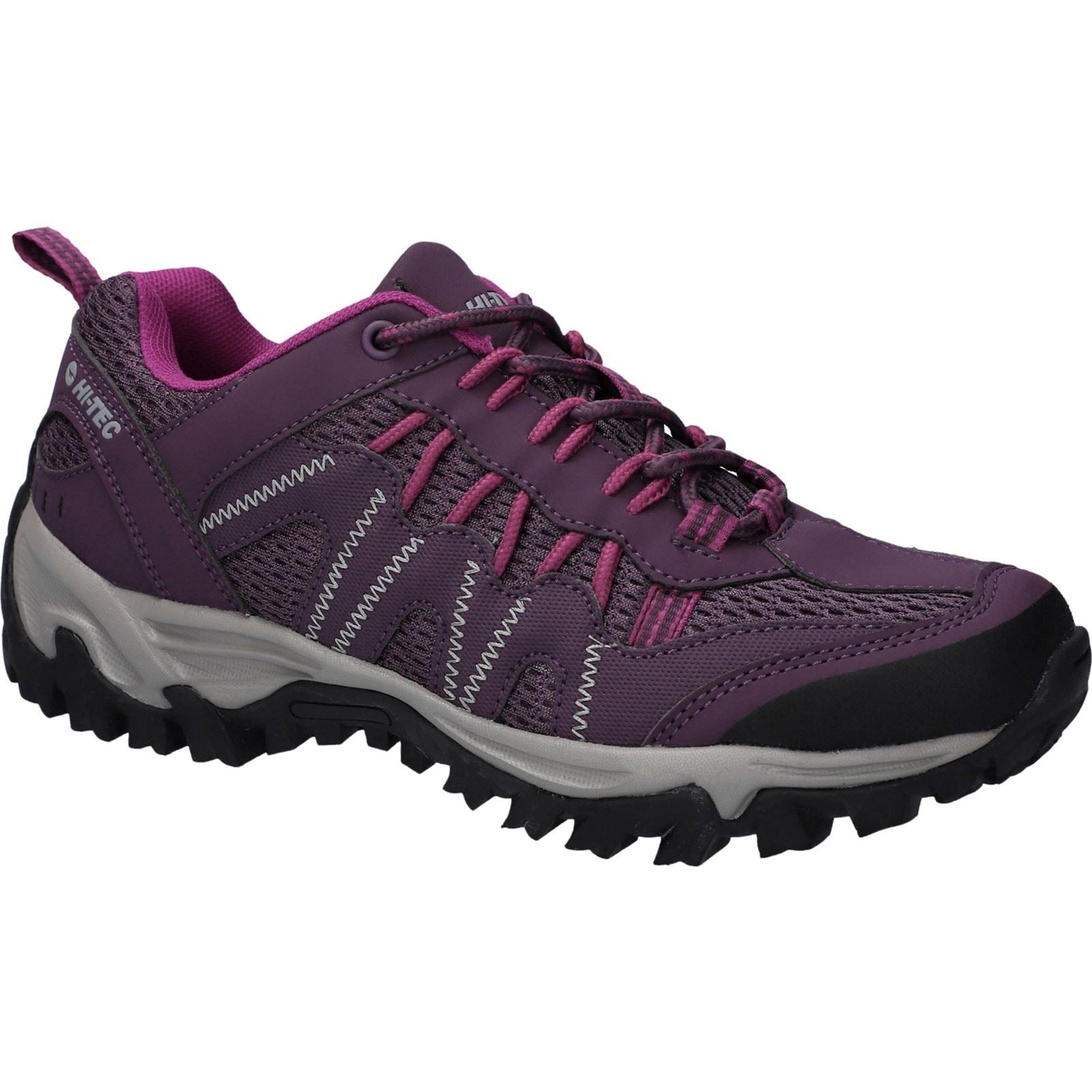 Hi-Tec Jaguar Bottes De Randonnée En Polyester Pour Femme, Couleur Prune Italienne/fuchsia Festival