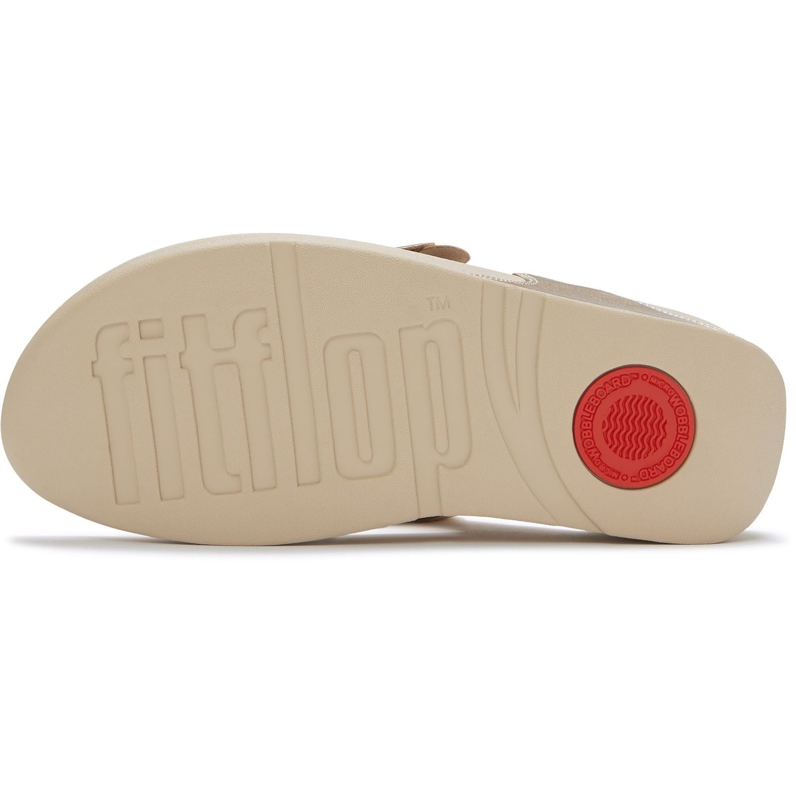 Fitflop Lulu Flower Toe-Post Sandales Platino En Polyuréthane Pour Femmes