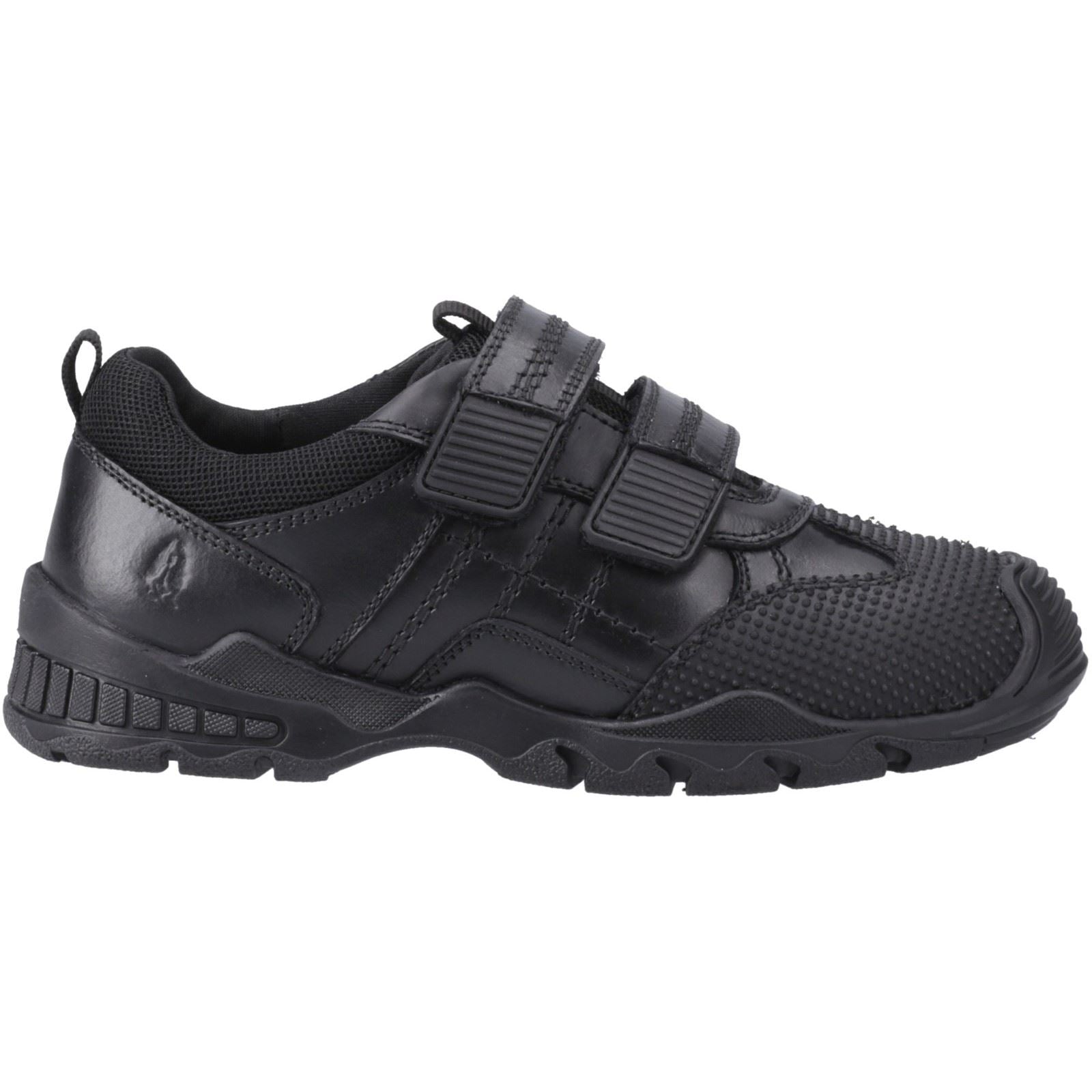 Hush Puppies Tristen Chaussures Noires Pour Garçons En Cuir