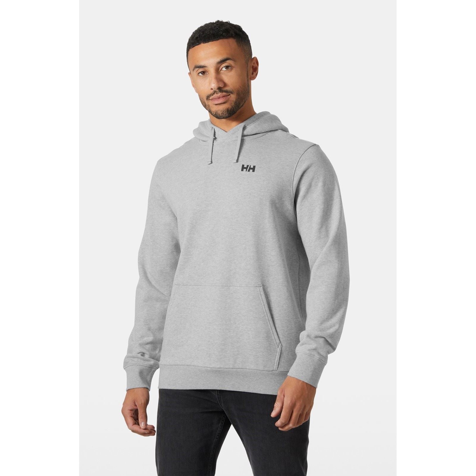 Helly Hansen Sport Core Graphic Hoodie Sweat À Capuche Gris En Coton Pour Homme