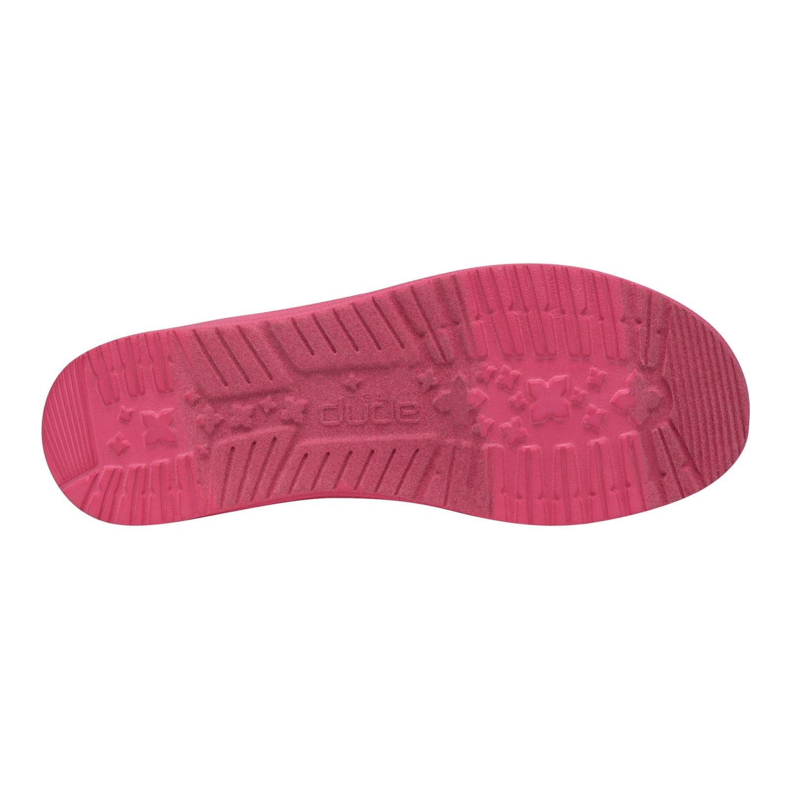 HEYDUDE Wendy Funk Mono Chaussures Mocassins Roses Électriques Pour Femmes En Polyester