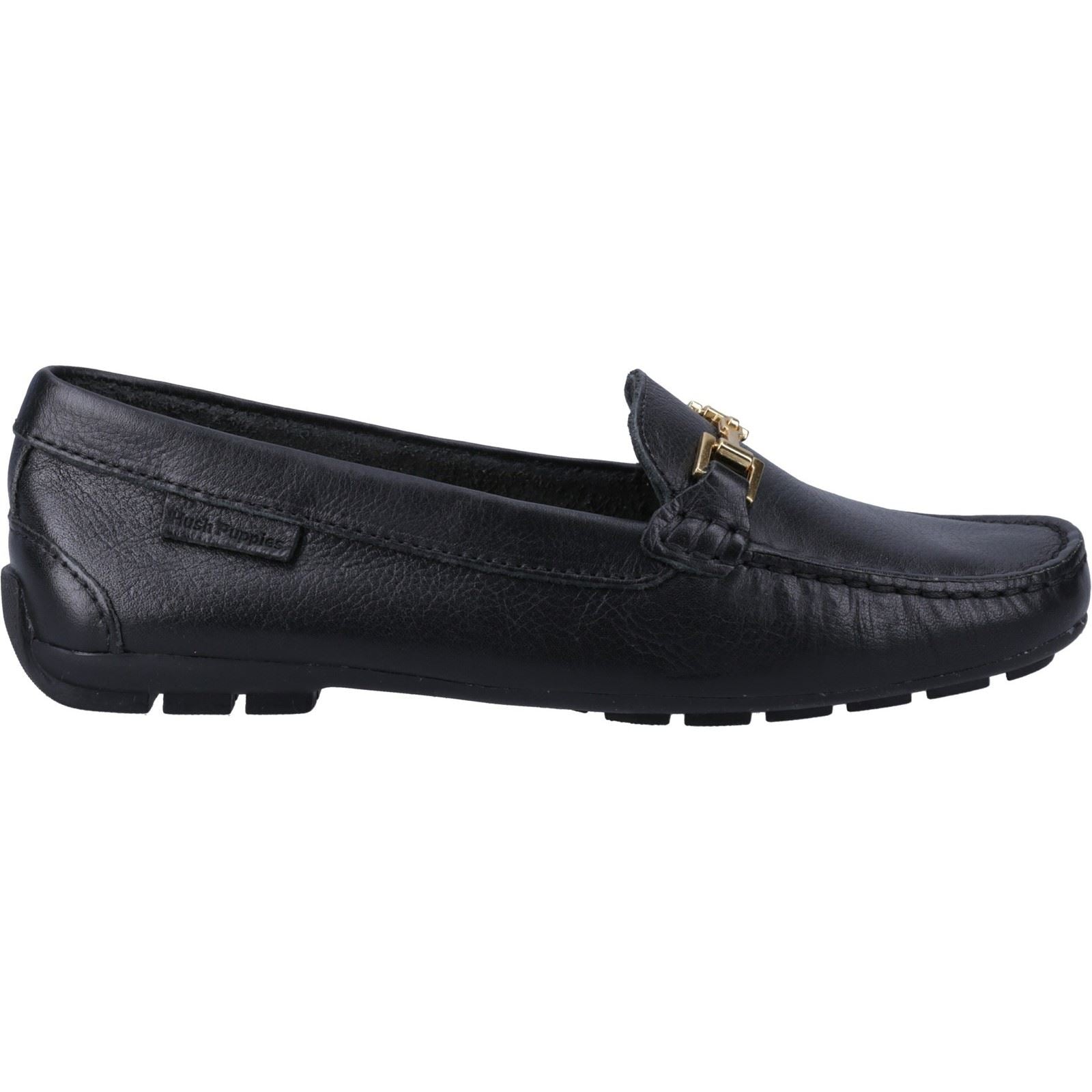 Hush Puppies Eleanor Mocassins Noirs Pour Femmes En Cuir