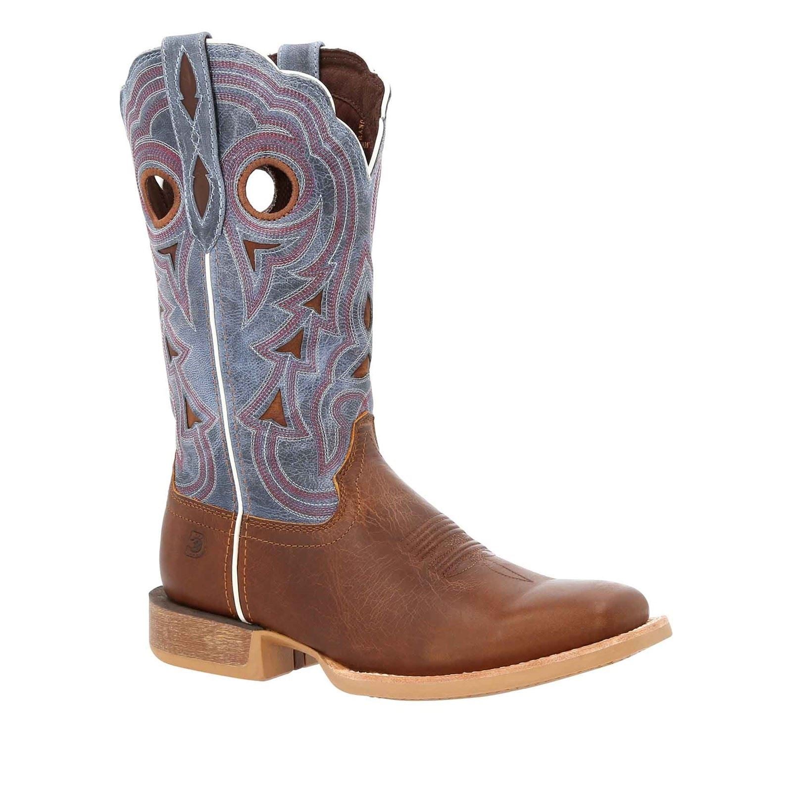Durango Lady Rebel Pro Bottes En Cuir Pour Femmes Couleur Marron Doré/pervenche