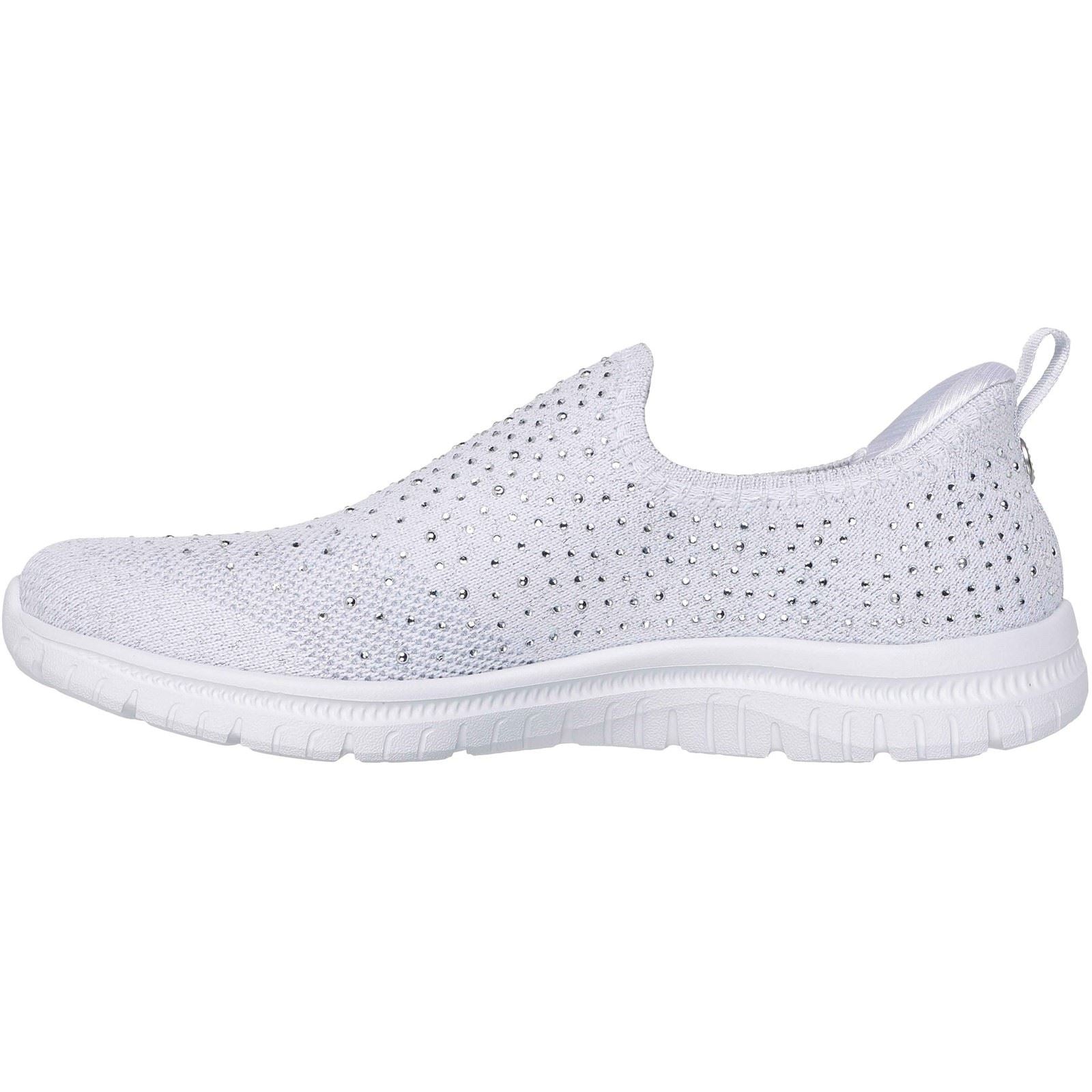 Skechers Virtue Icon Baskets Blanches/Argent Pour Femmes En Textile