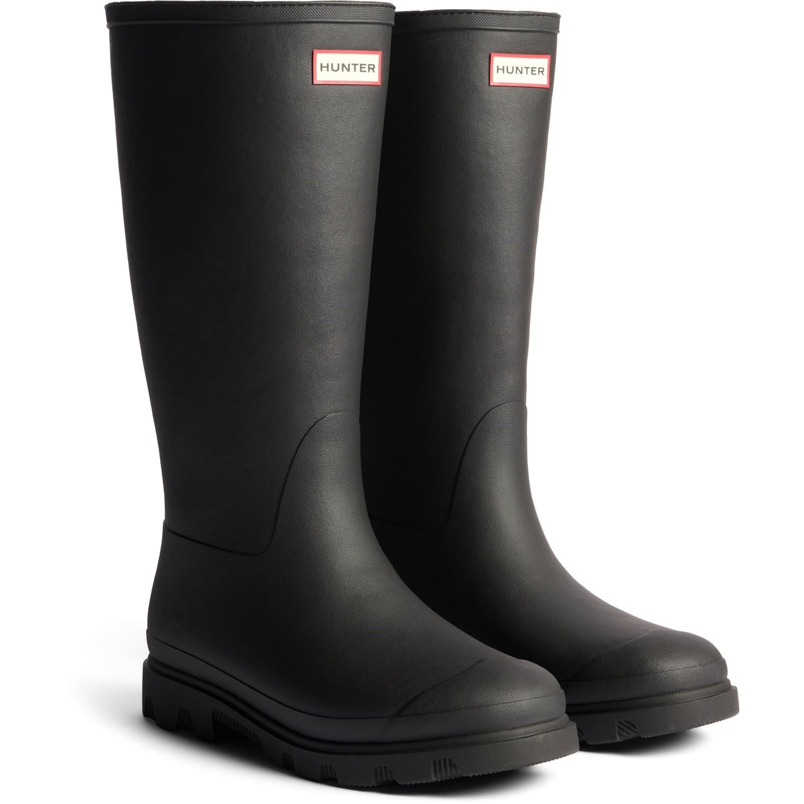 Hunter Downpour Tall Insulated Bottes En Caoutchouc Noires Pour Femmes