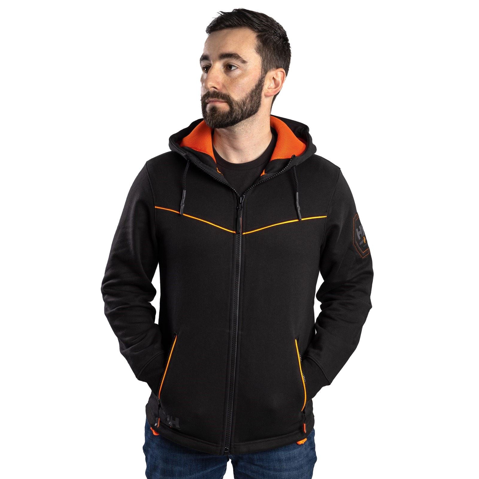 Helly Hansen Workwear Chelsea Evolution Sweatshirt À Capuche Noir En Coton Pour Homme