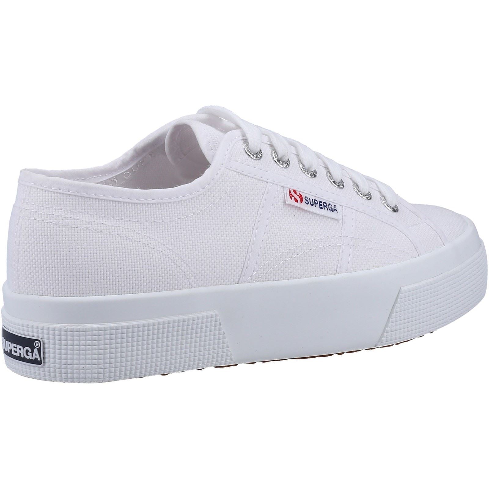 Superga 2740 Platform Baskets Blanches En Coton Pour Femmes