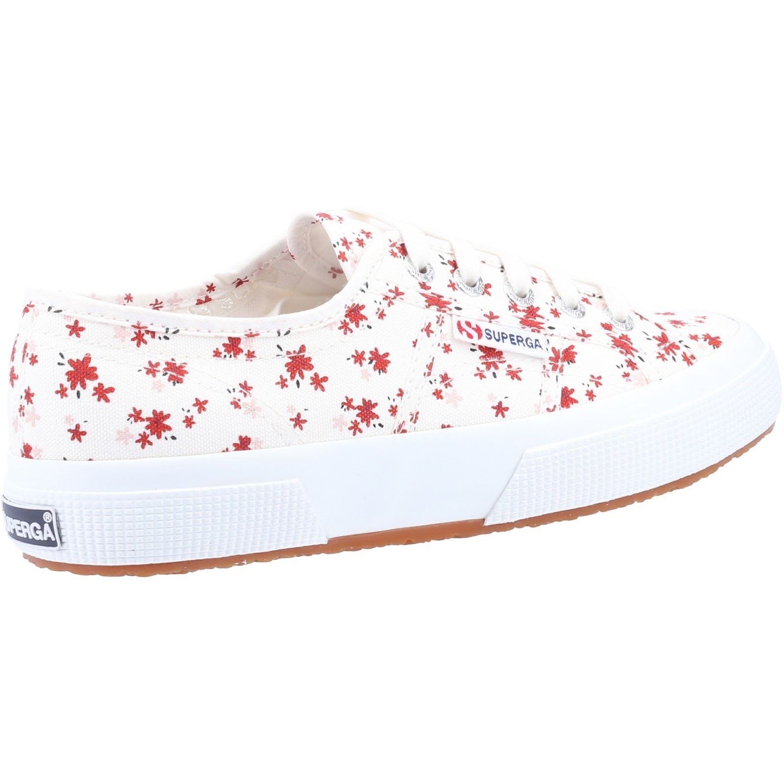Superga 2750 Print Baskets Blanches/Rouges Pour Femmes En 100% Coton