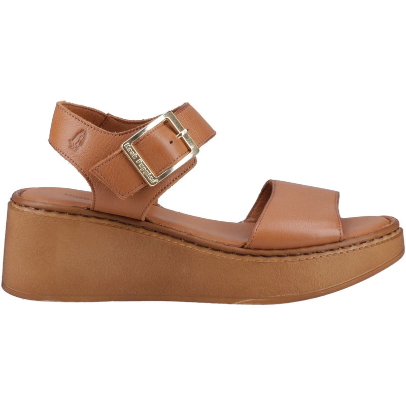 Hush Puppies Beatrix Wedge Sandales En Cuir Pour Femme Couleur Beige