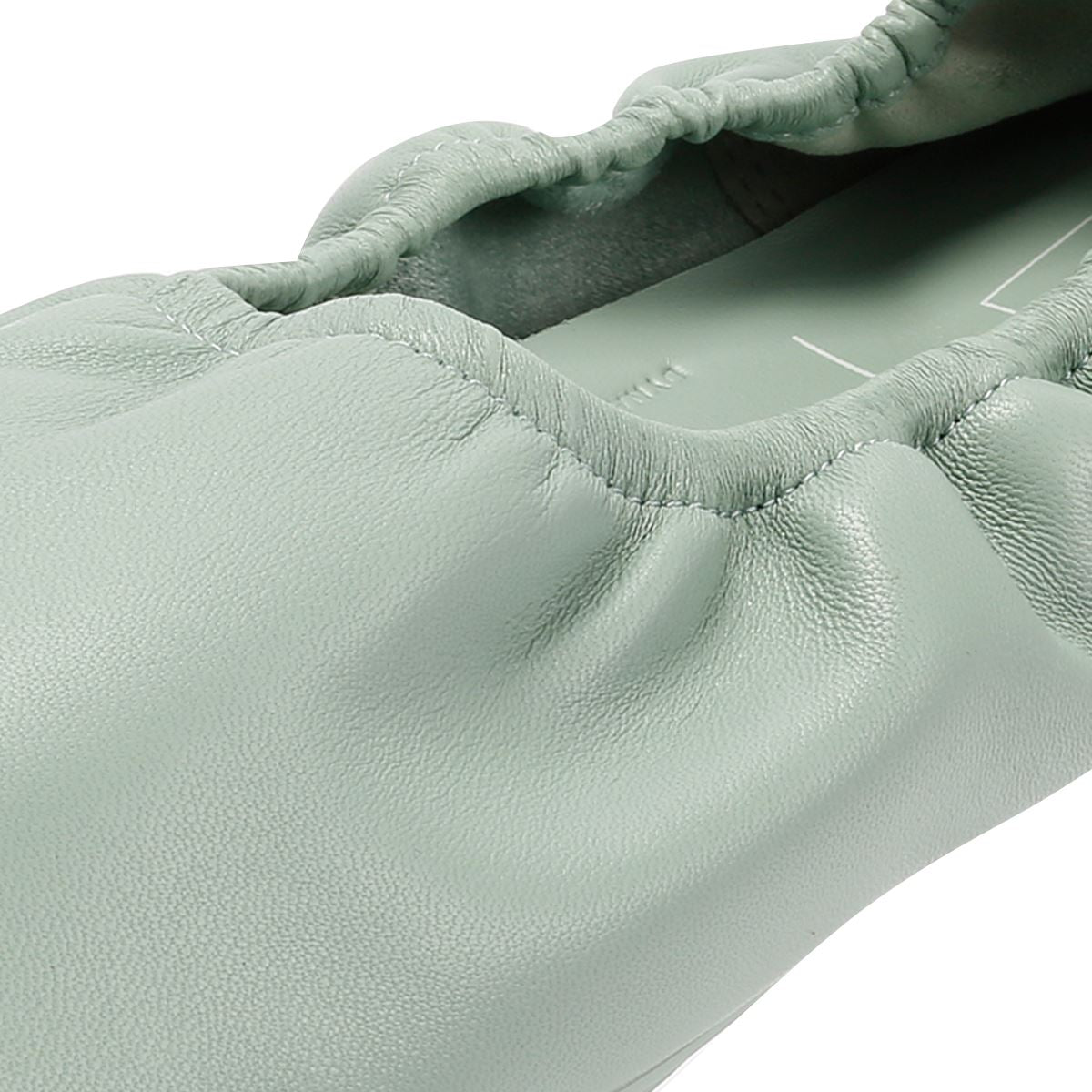 FitFlop X Pantone Delicato Ballerina Chaussures En Cuir Vertes Pour Femmes