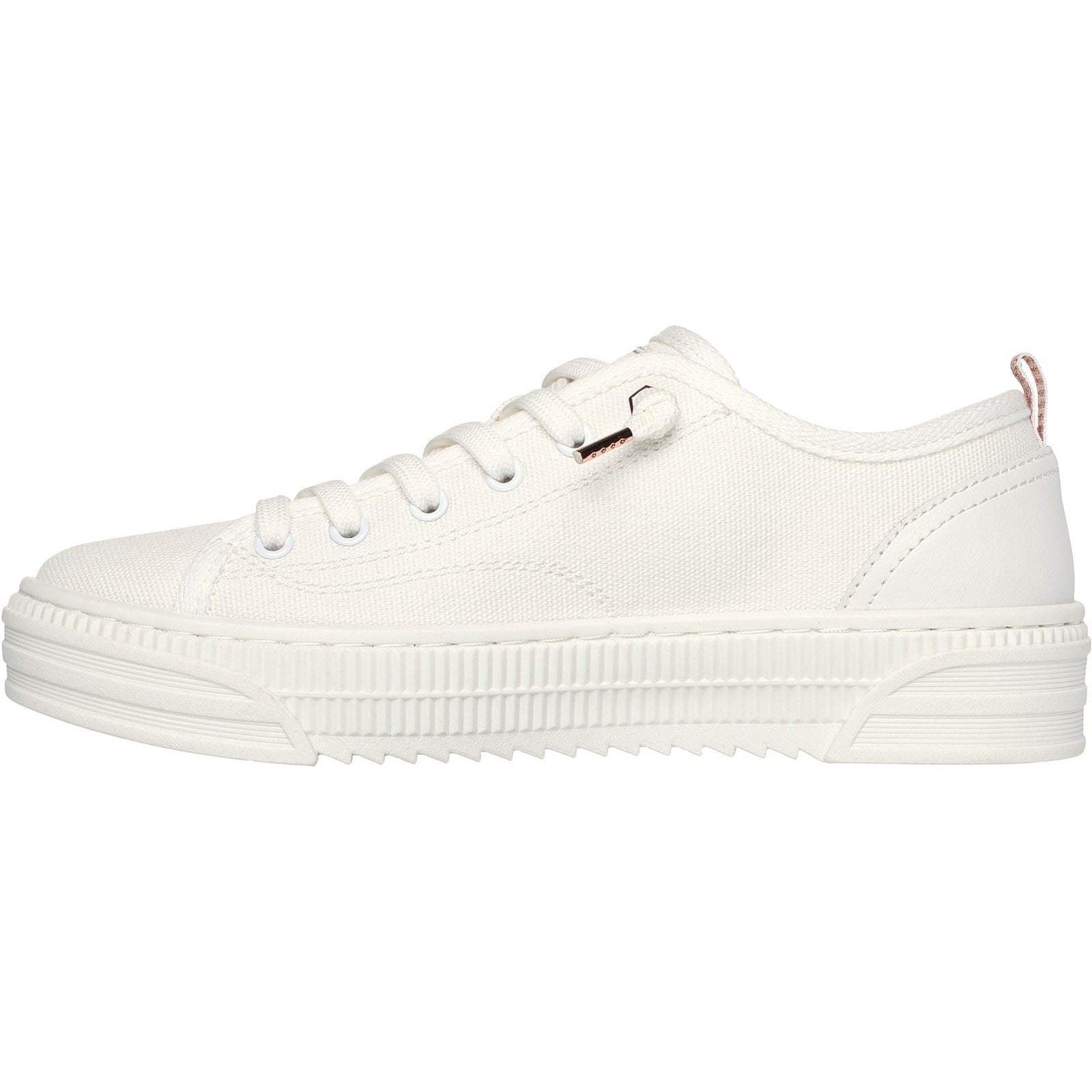 Skechers BOBS Copa Chaussures De Sport Pour Femmes En Toile Blanc Cassé