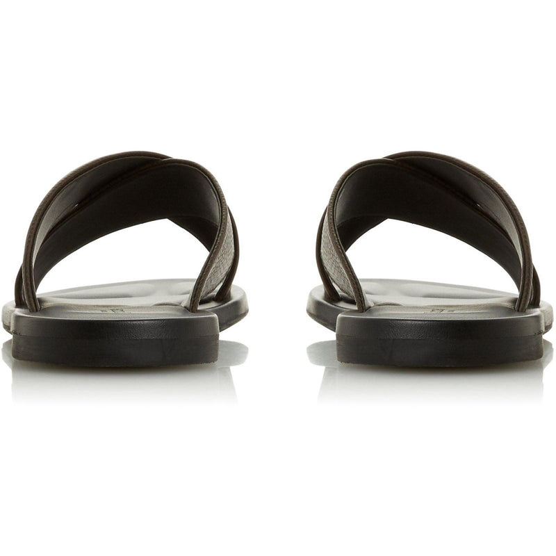 Dune Frankss Compensées En Cuir Marron Pour Femmes