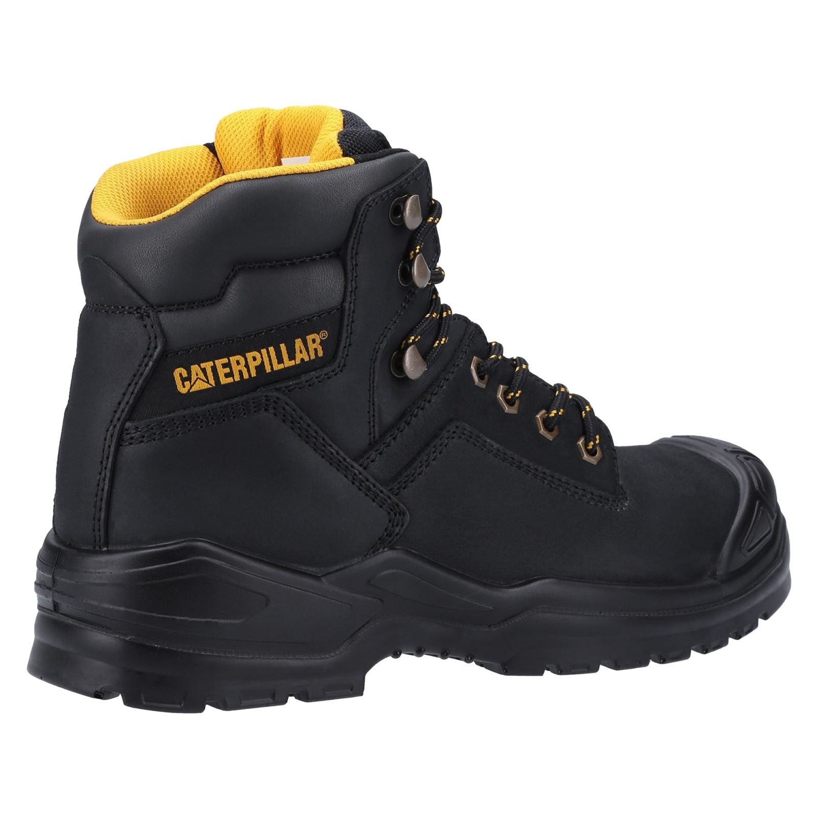 Caterpillar Bottes De Sécurité En Cuir Noir Striver Mid S3
