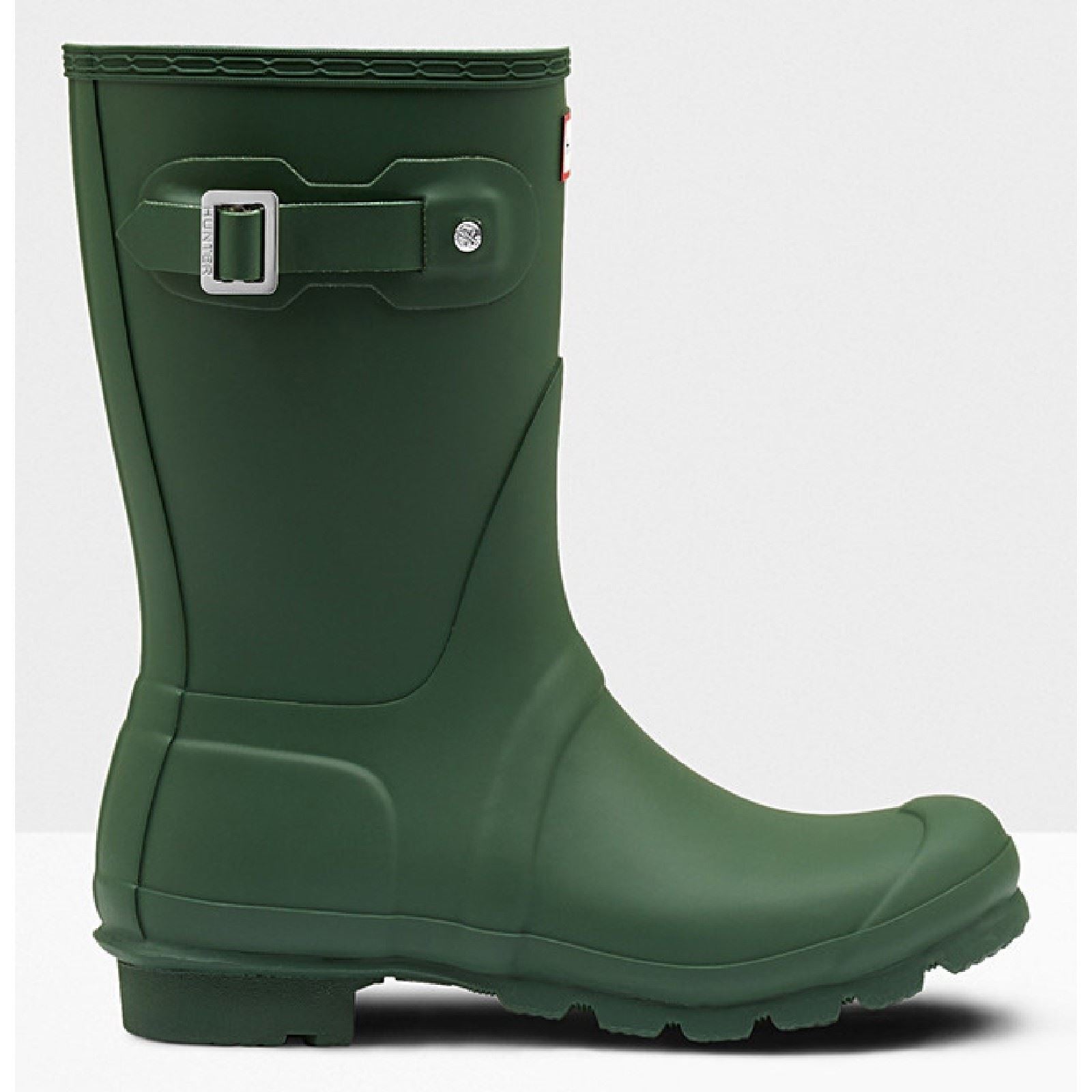 Hunter Original Short Bottes De Pluie En Caoutchouc Pour Femmes De Couleur Verte