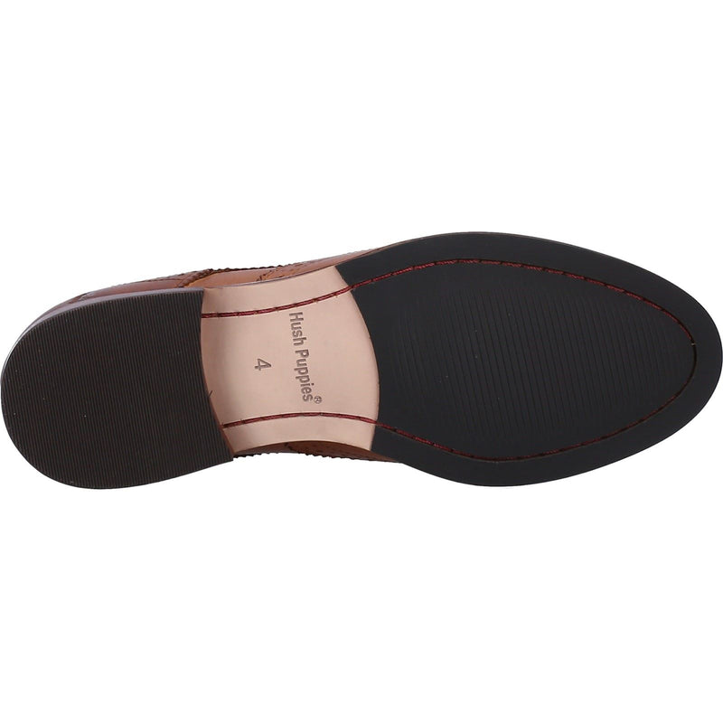 Hush Puppies Natalia Chaussures Richelieu En Cuir Pour Femmes De Couleur Fauve