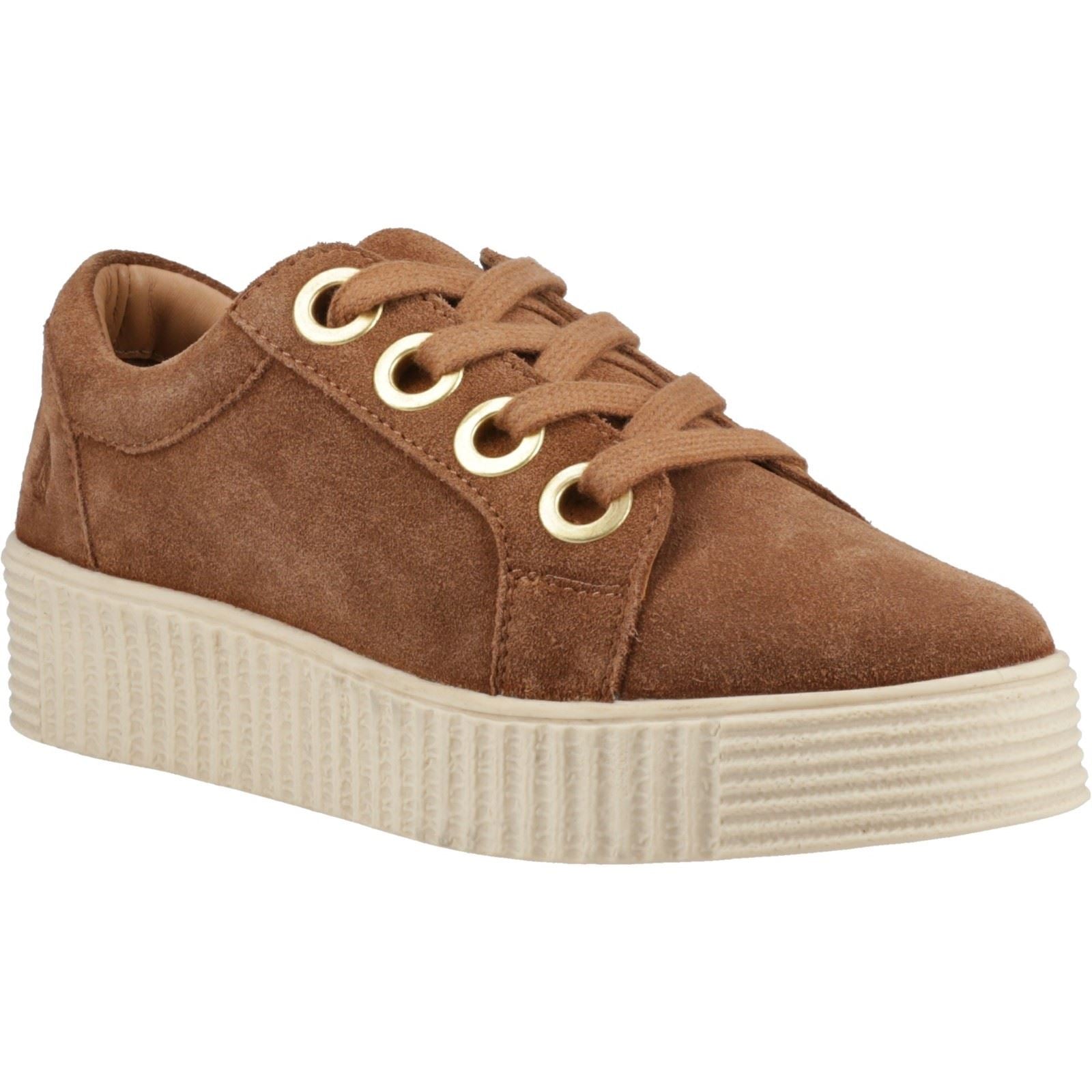 Hush Puppies Tamsin Chaussures De Sport Pour Femmes En Suède Couleur Beige