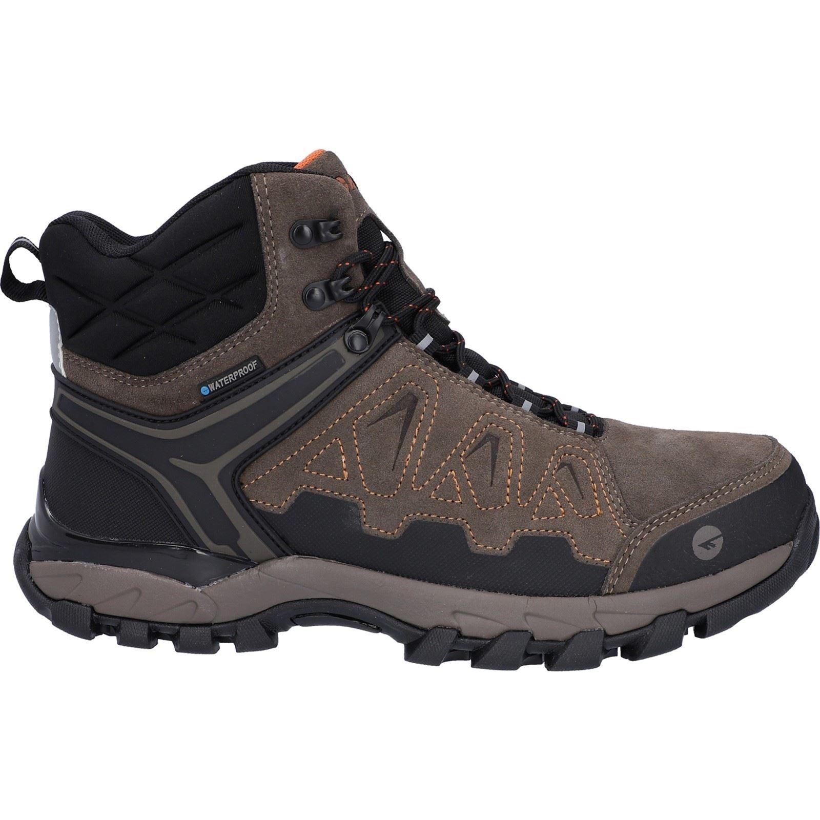 Hi-Tec V-Lite Explorer WP Chaussures De Randonnée Pour Hommes En Cuir Suédé De Vache Couleur Marron/Châtaigne/Orange