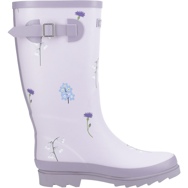 Cotswold Wildflower Tall Bottes En Caoutchouc Lilas Pour Femmes