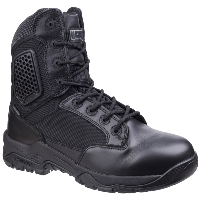 Magnum Bottes De Sécurité En Cuir Noir À Fermeture Éclair Latérale Strike Force 8.0 Wp