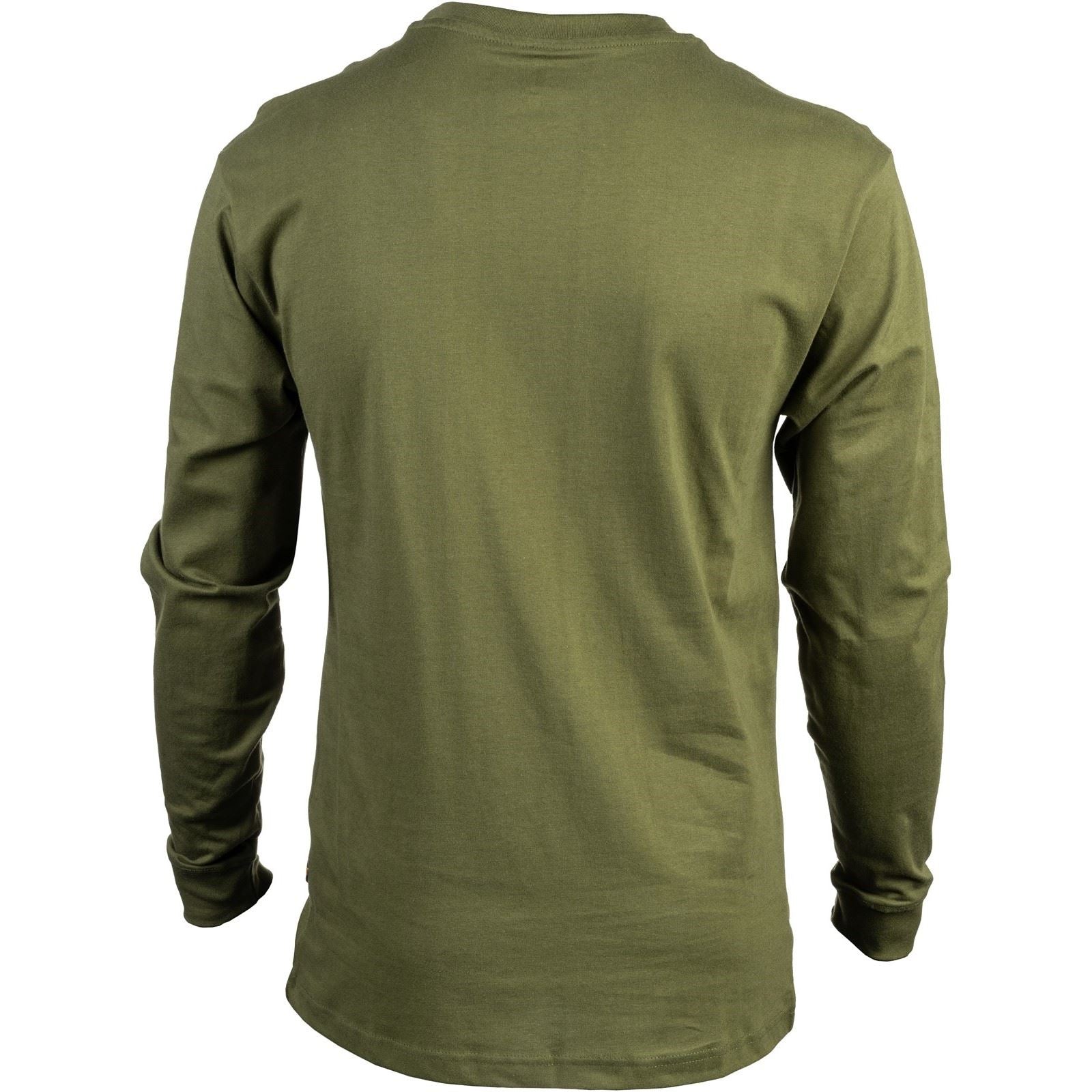 Caterpillar Trademark Banner Long Sleeve T-Shirt Vert En Coton Pour Homme