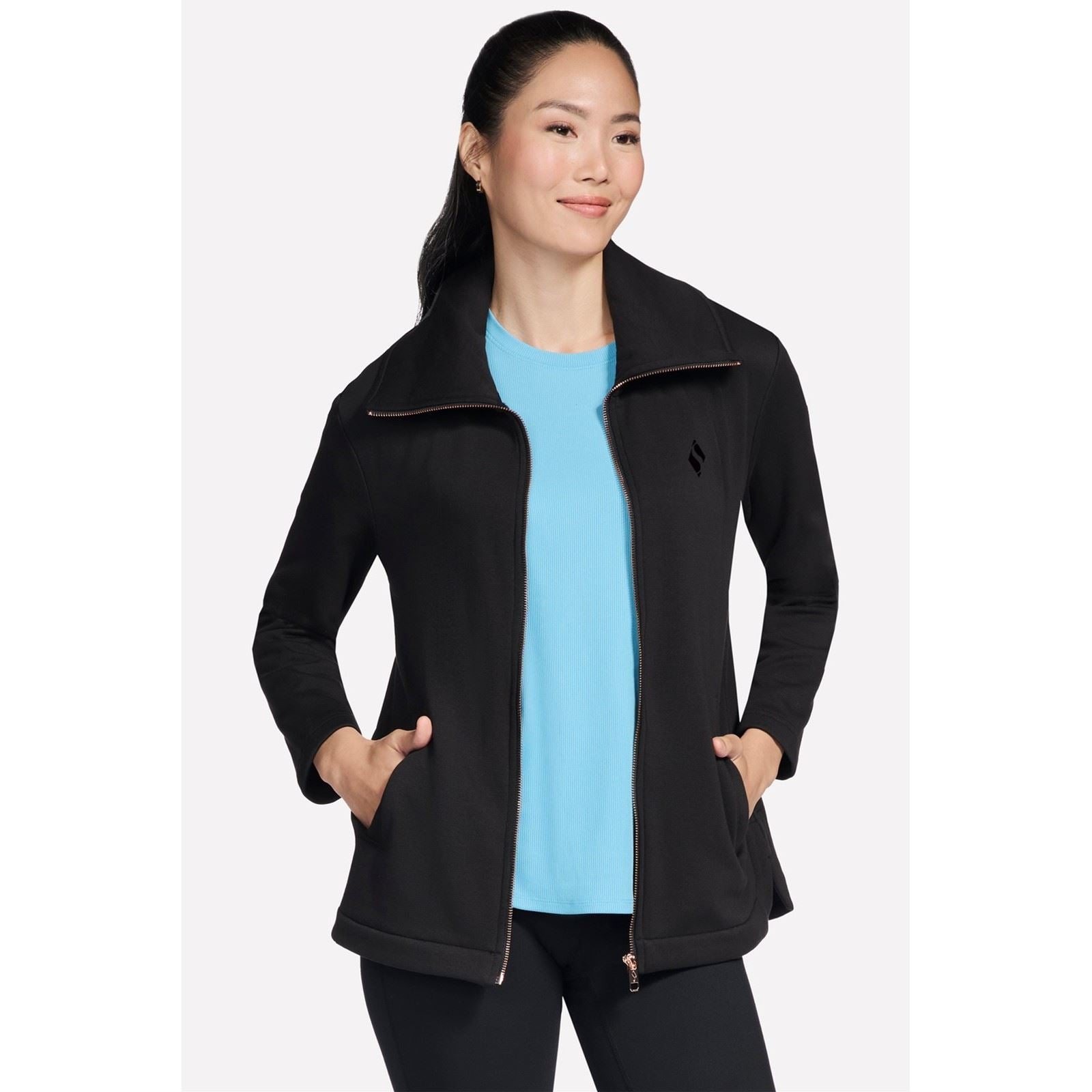 Skechers Performance GO SNUGGLE Tunic Jacket Veste Noire Pour Femmes