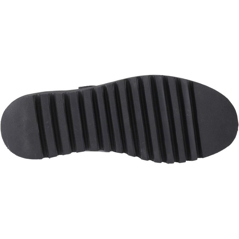 Hush Puppies Florrie T-Bar Chaussures Noires Pour Filles En Cuir