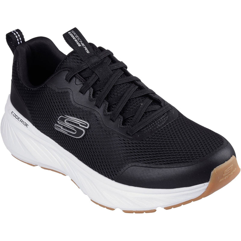 Skechers Edgeride Rekze Baskets Homme Noires/Blanches En Textile
