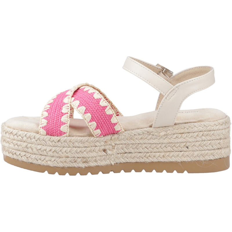 Hush Puppies Jemma Espadrille Sandales Pour Femmes En Polyuréthane Fuchsia