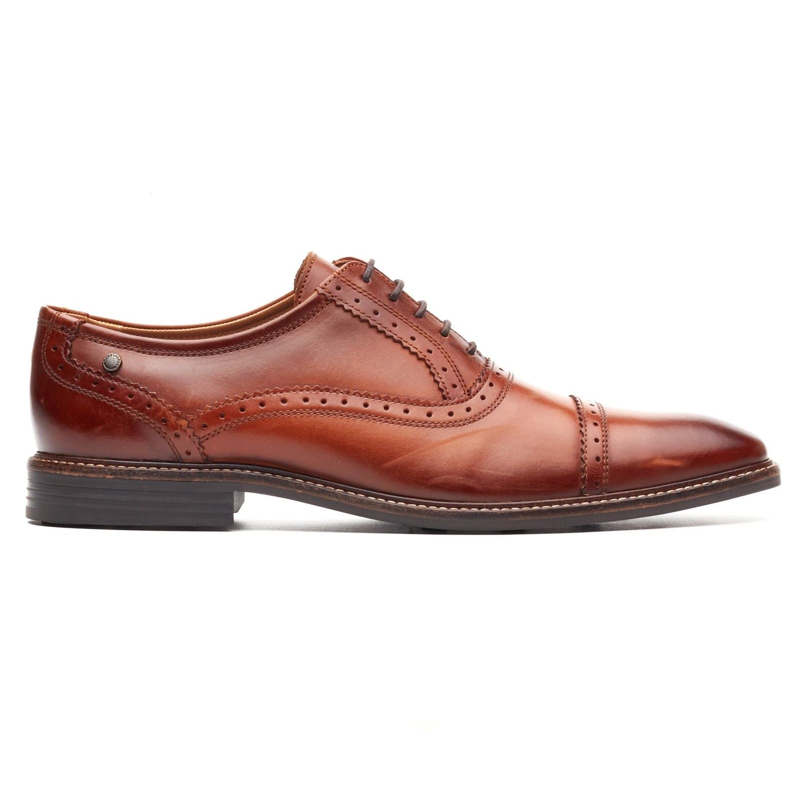 Base London Ascot Oxford Chaussures Oxford En Cuir Pour Hommes En Cuir Brûlé Tan
