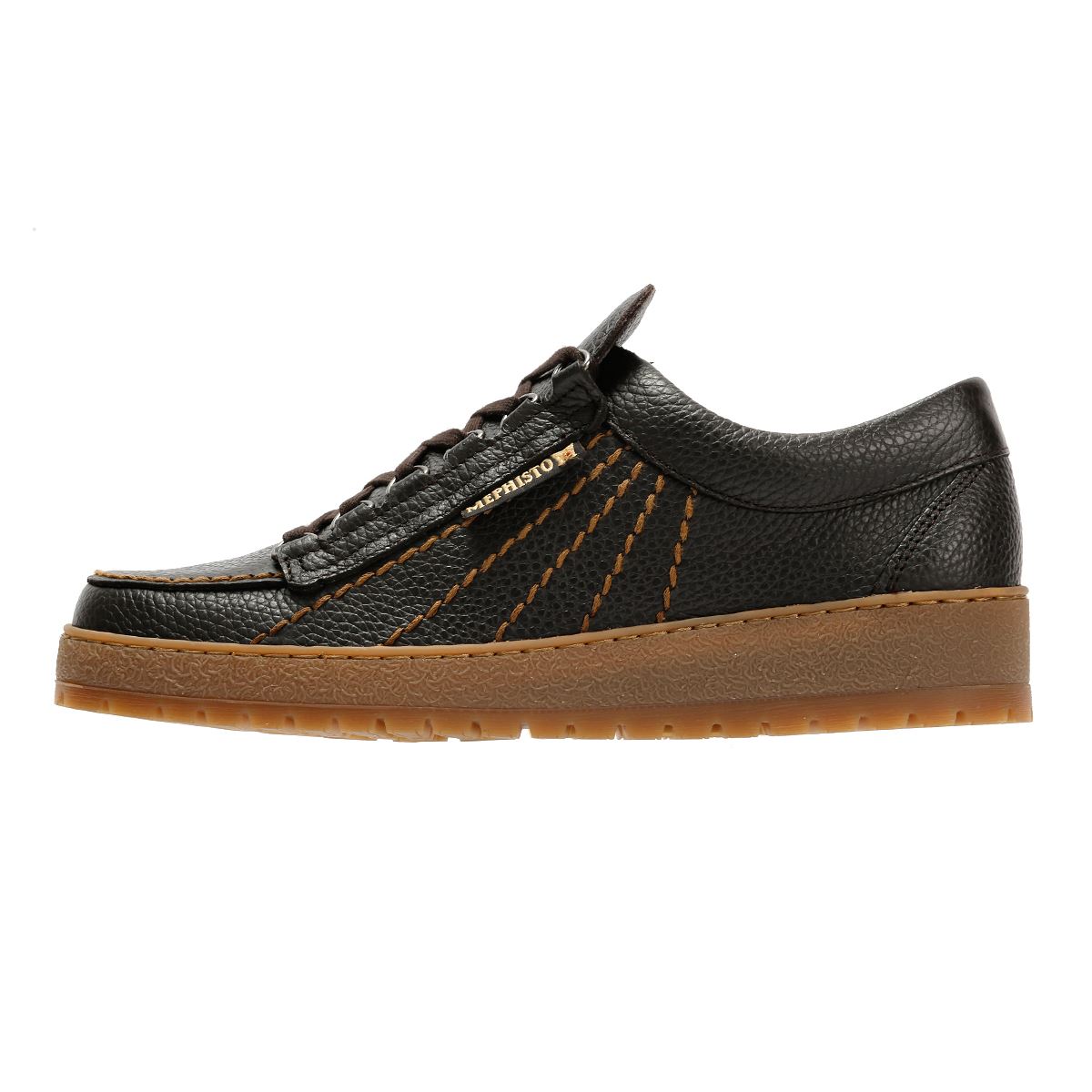 Mephisto Rainbow Oregon 1351 Chaussures En Cuir Pour Hommes Brunes À Lacets