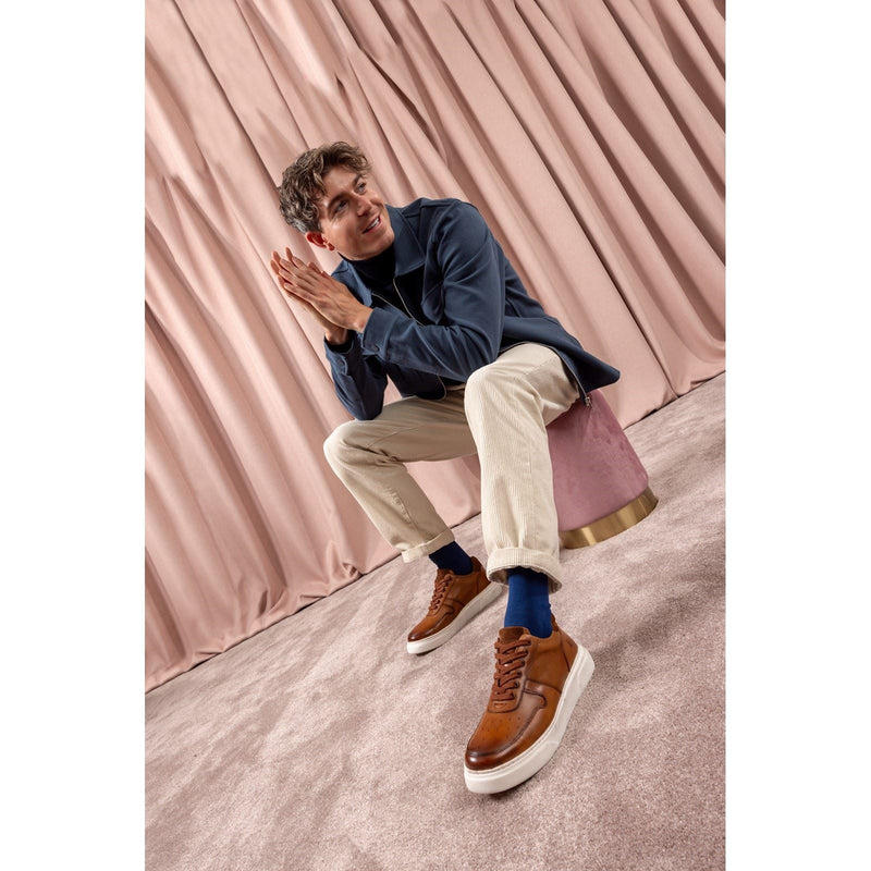 Hush Puppies Wyatt Chaussures De Sport En Cuir Pour Hommes Coloris Fauve