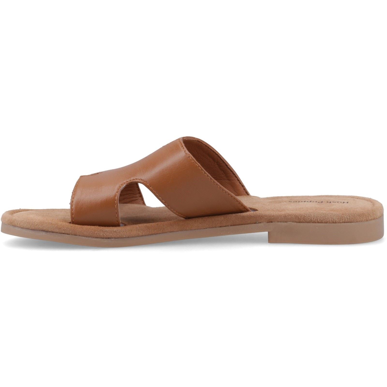 Hush Puppies Azalea Mule Sandales En Cuir Pour Femmes Couleur Caramel