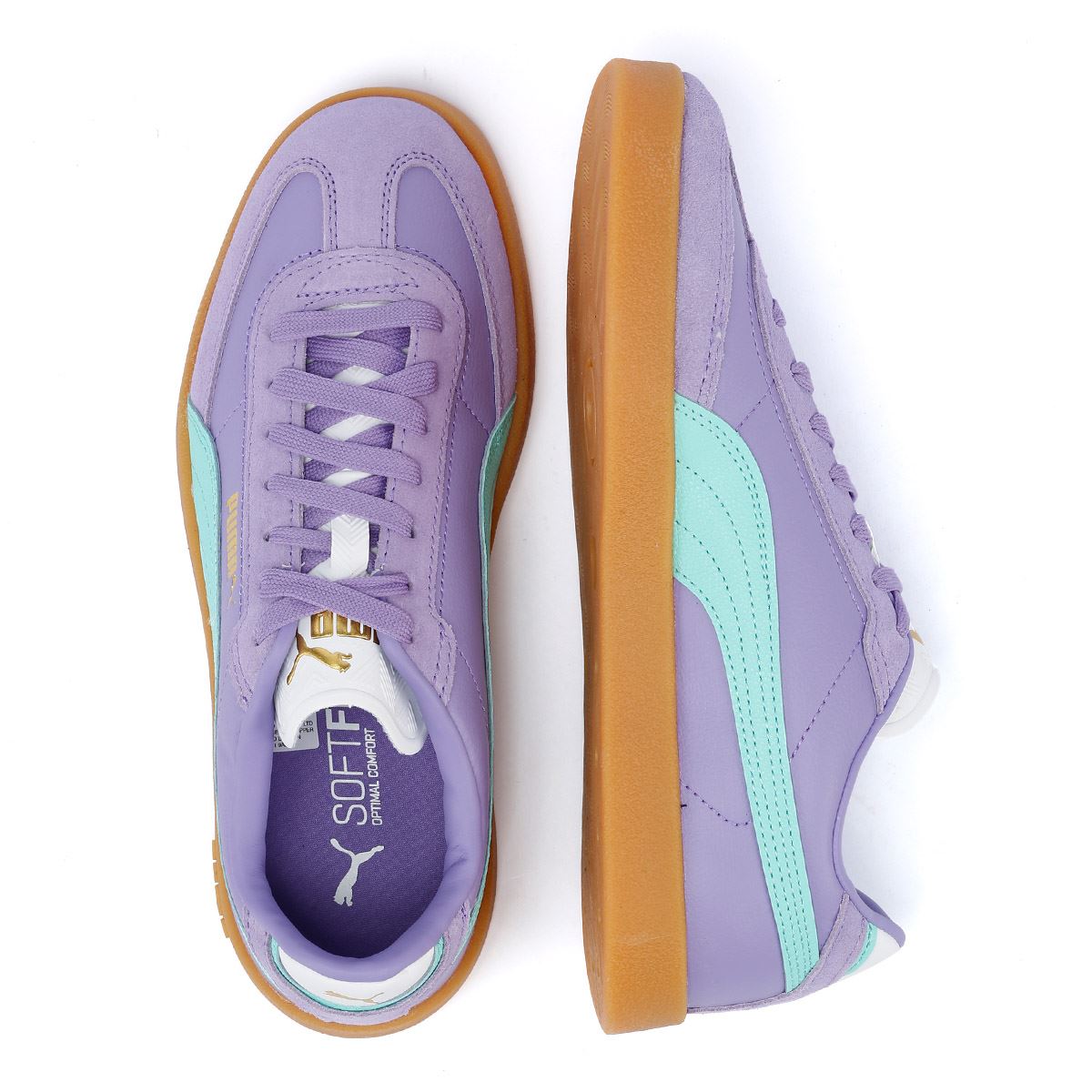 Puma Club II Era Sneakers En Daim Violet/Bleu Pour Femmes