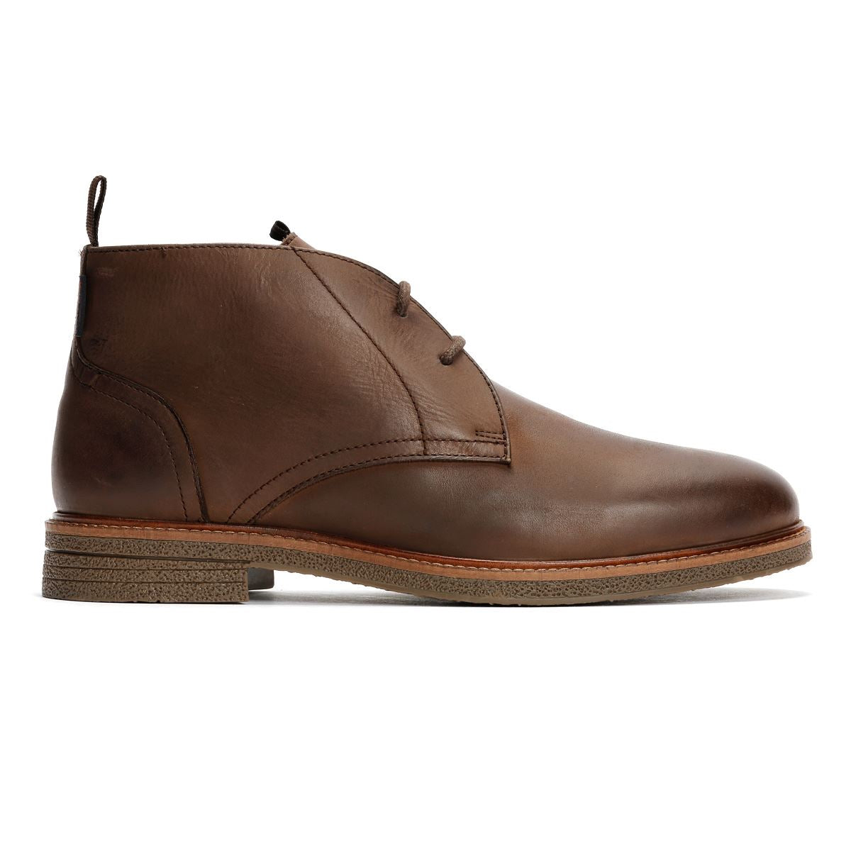 Ben Sherman Walker Chukka Bottes En Cuir Pour Hommes Marron