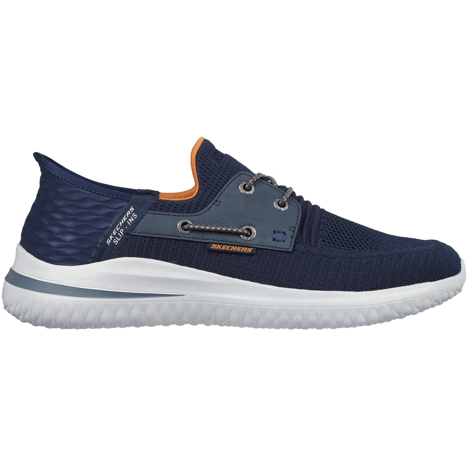 Skechers Delson 3.0 Roth Chaussures De Sport Pour Hommes En Toile Bleu Marine