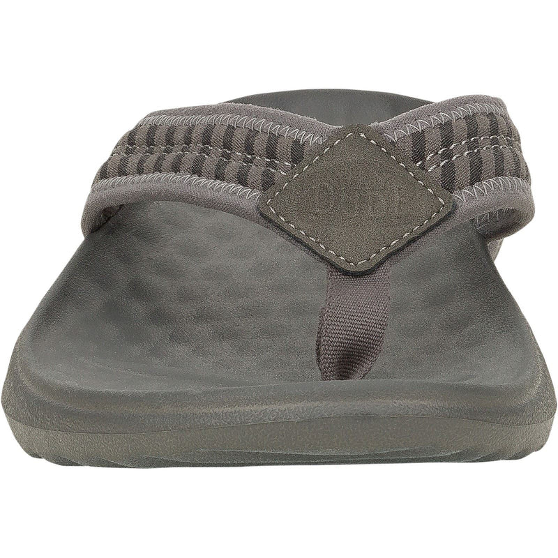 HEYDUDE Myers Flip Nu Prep Tongs Pour Hommes En Mélange De Coton Noir/Gris Granit