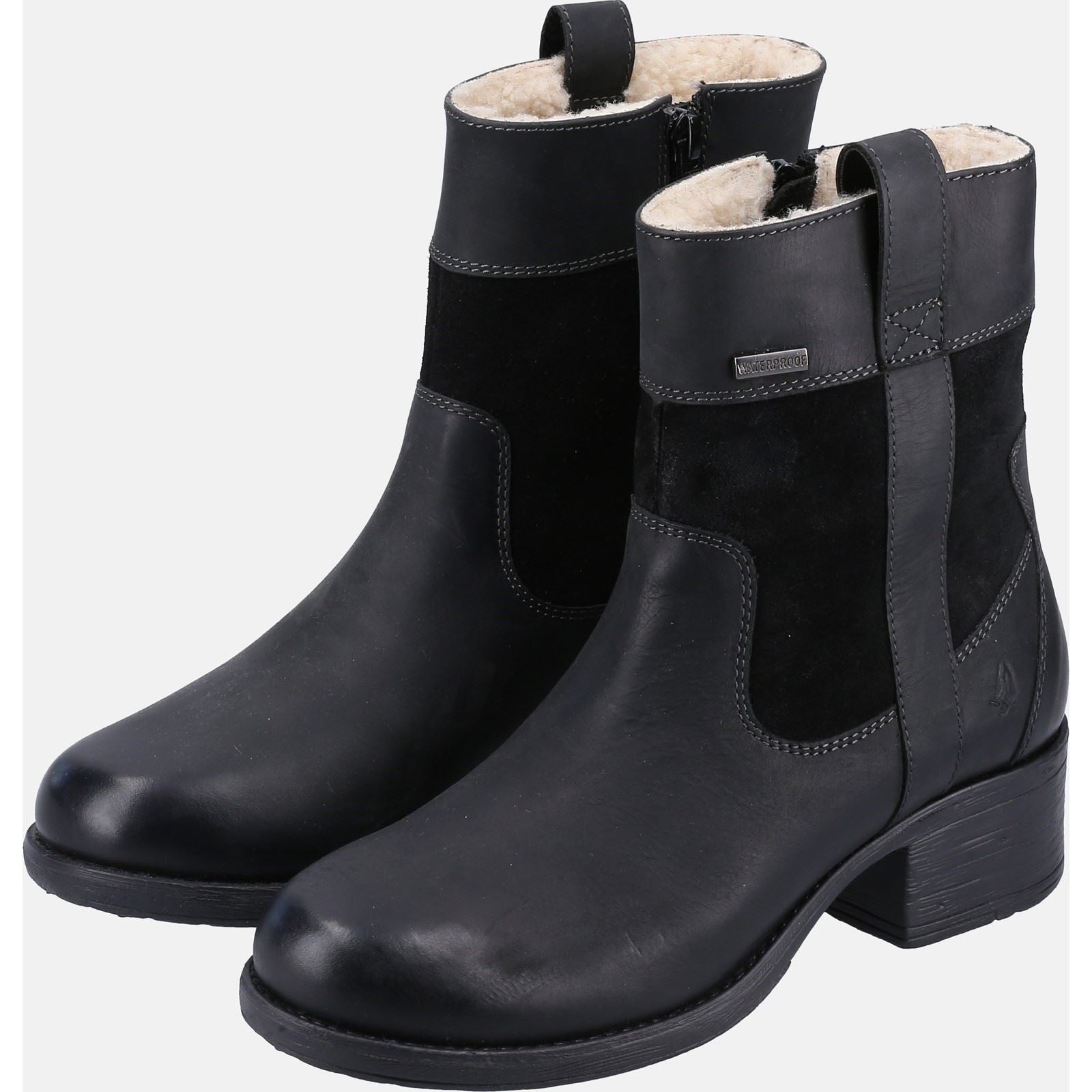Hush Puppies Saskia Bottes En Daim Noir Pour Femmes