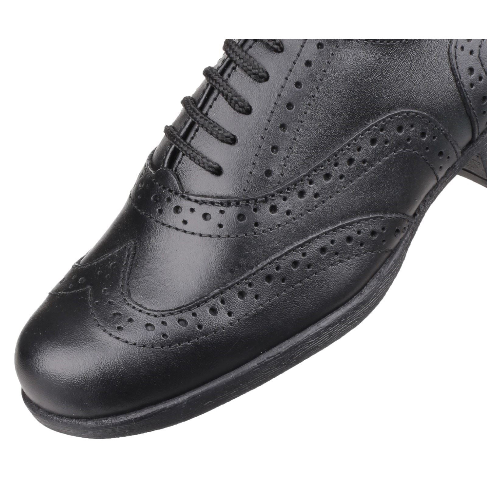 Hush Puppies Kada Junior Chaussures Noires Pour Filles En Cuir