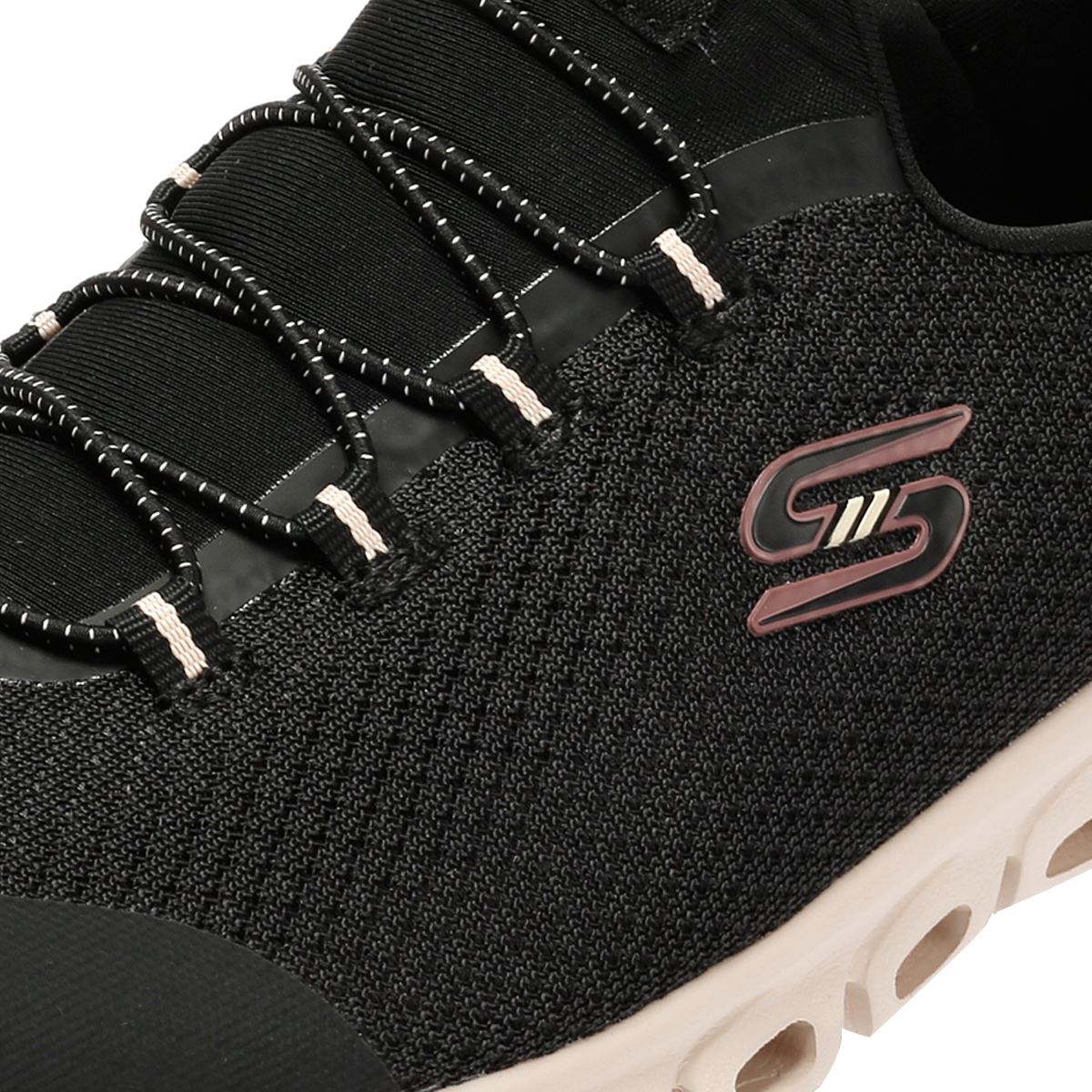 Skechers Slip-Ins Glide Step Vibey Baskets Noires En Mesh Pour Femmes