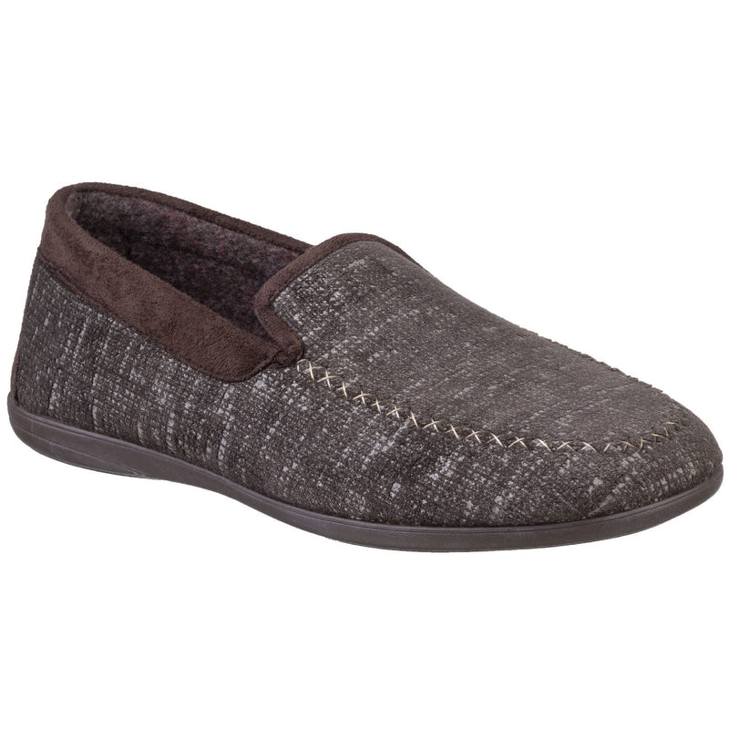 Cotswold Stanley Chaussons Pour Hommes En Microfibre Marron