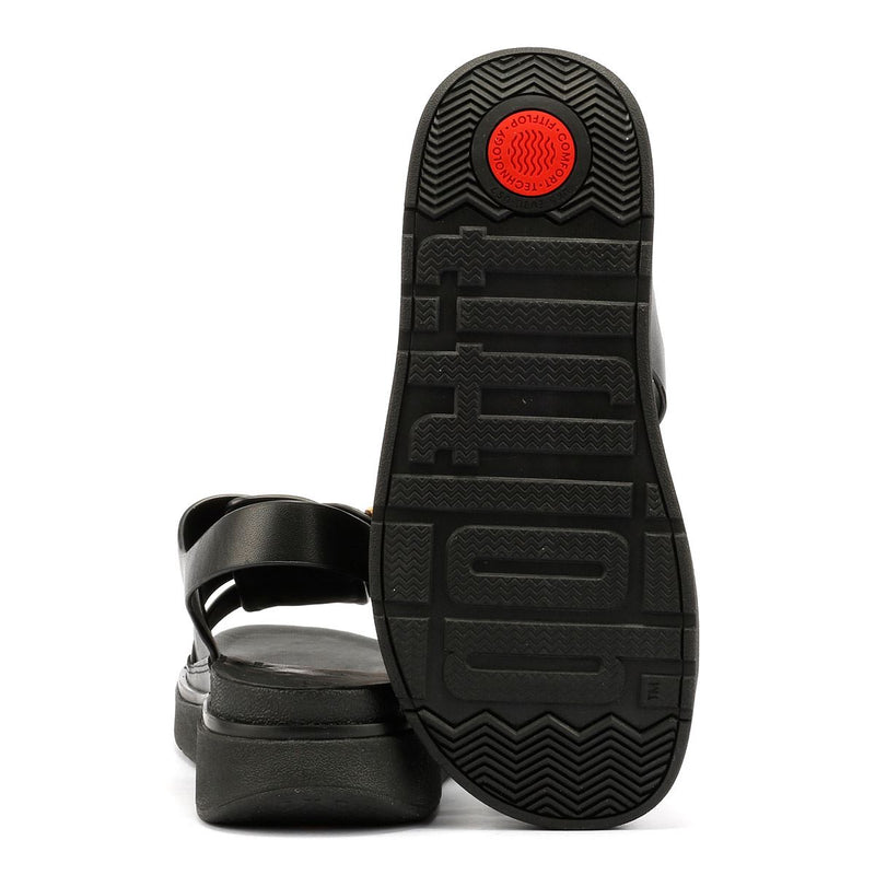 FitFlop GEN-FF Fisherman Sandales Noires Pour Femmes En Cuir