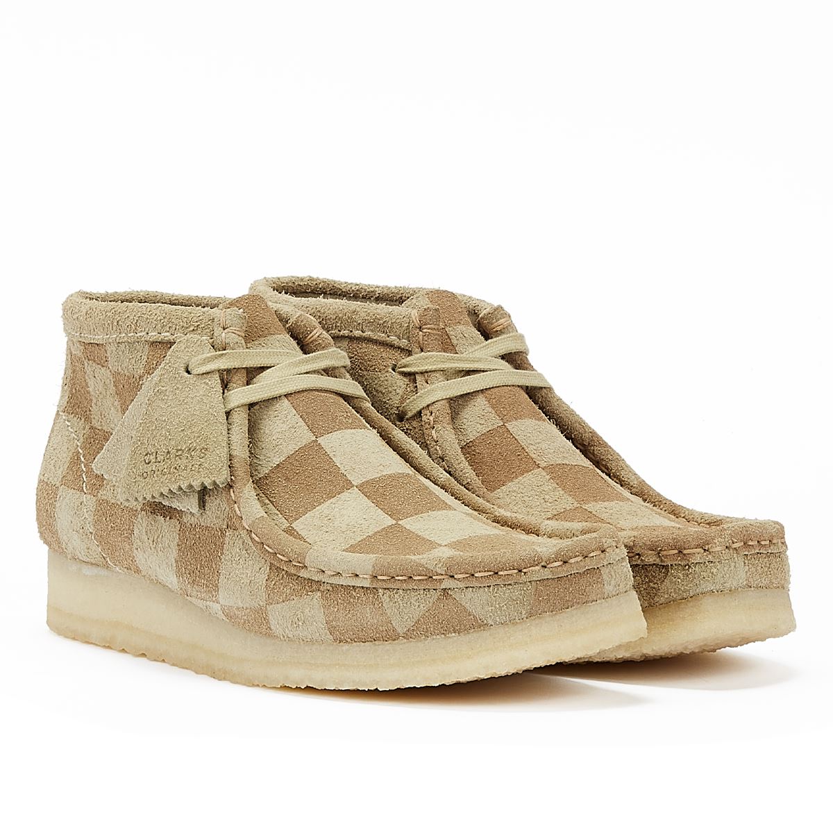 Clarks Originals Wallabee Check Bottes beiges pour femmes