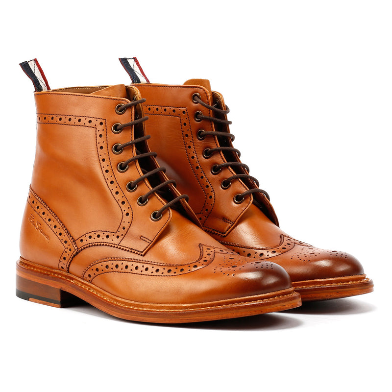 Ben Sherman Arthur Bottes En Cuir Marron Pour Hommes